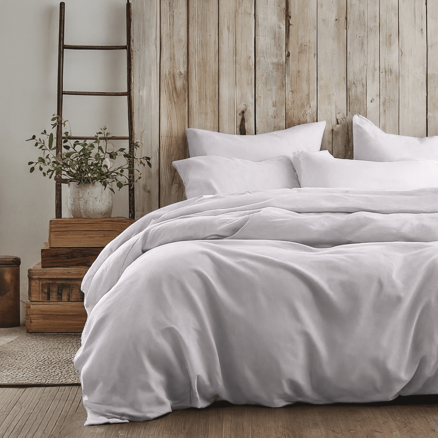 Tache Cloud White Duvet Cover with Zipper Closure Super Soft Warm Wrinkle Free