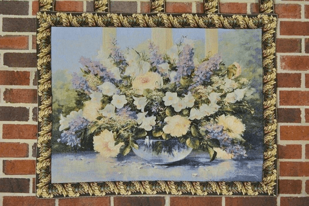 floral tapestry jacquard fine art wall hanging picture with rod small business online shopping picture painting
