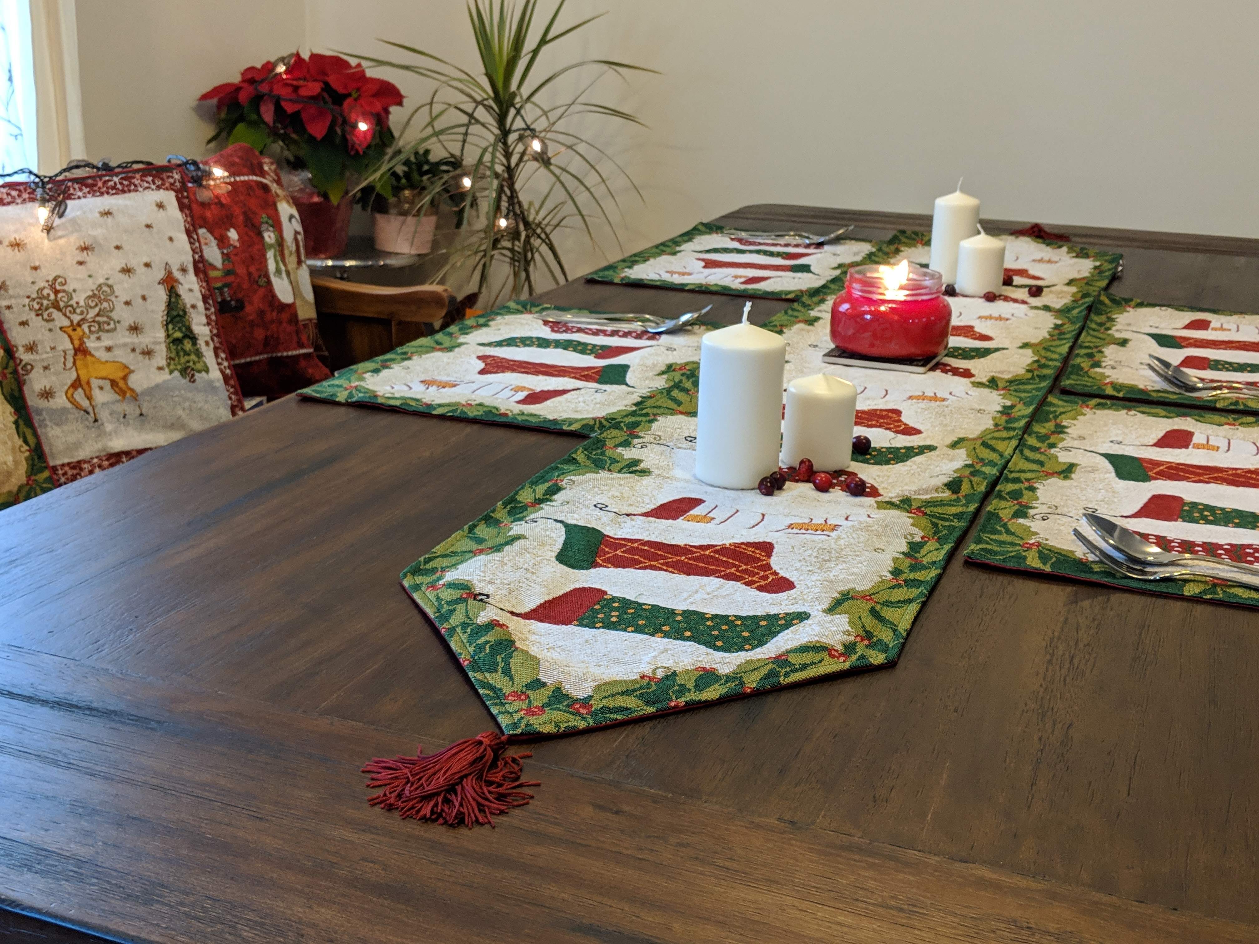 Tache Hang My Stockings By the Fireplace Table Runners (12910) - Tache Home Fashion
