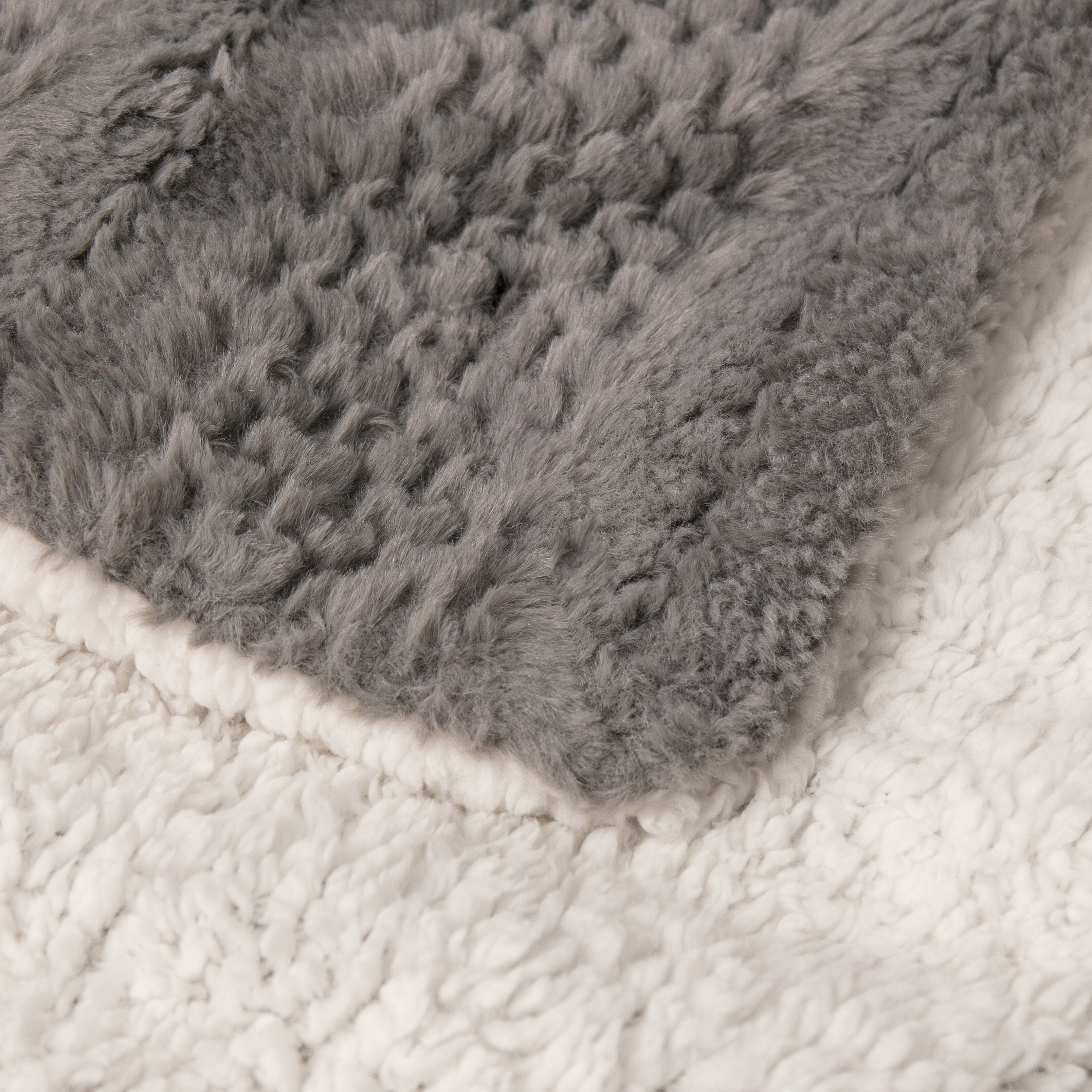 Tache Dark Grey Faux Fur Throw Blanket Bubble Textured Striped Embossed (#11) - Tache Home Fashion