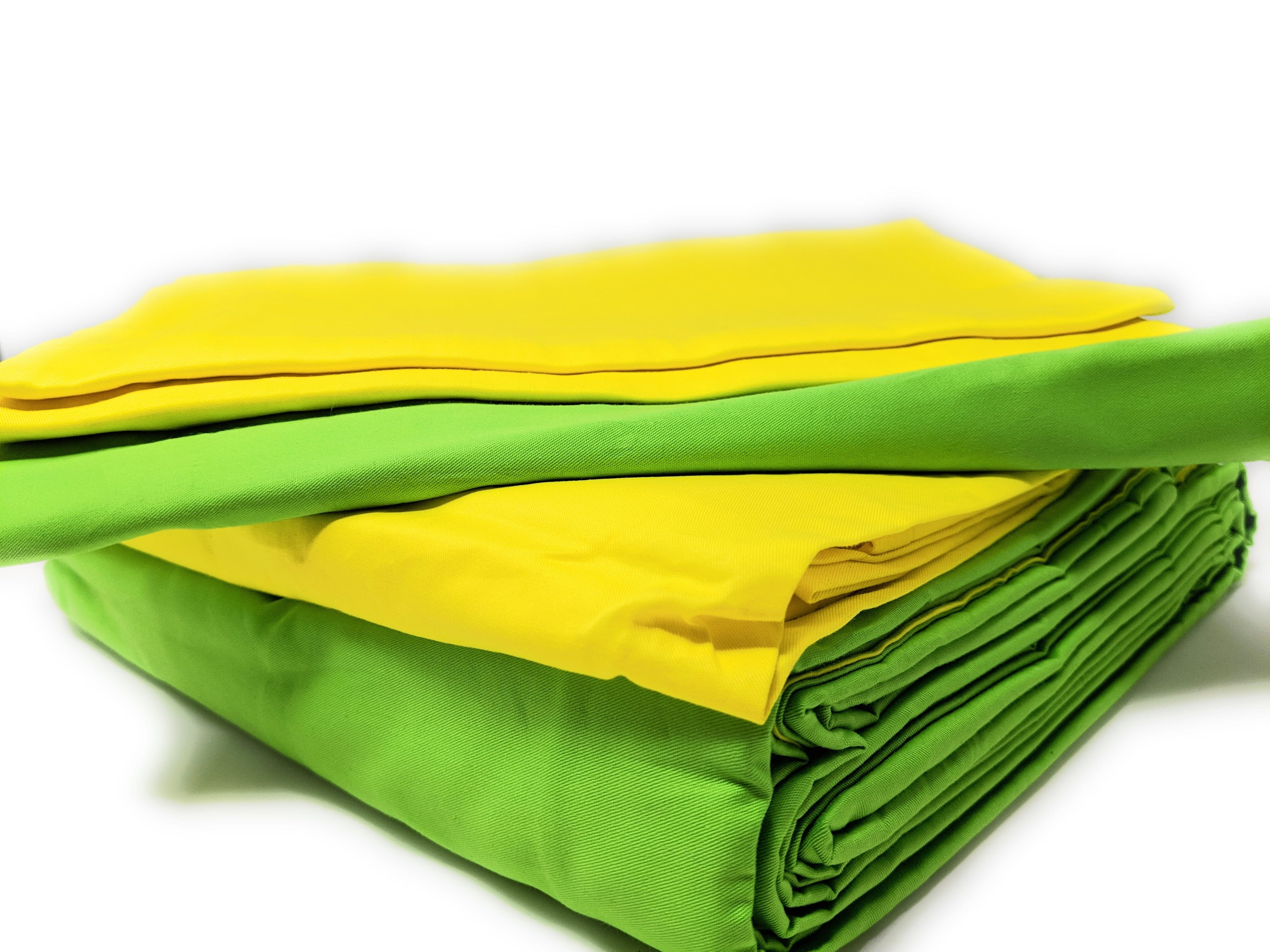 Tache 4-6 Piece Lemon Lime Yellow/Green Reversible  Duvet Cover Set (DC46PC-YG) - Tache Home Fashion