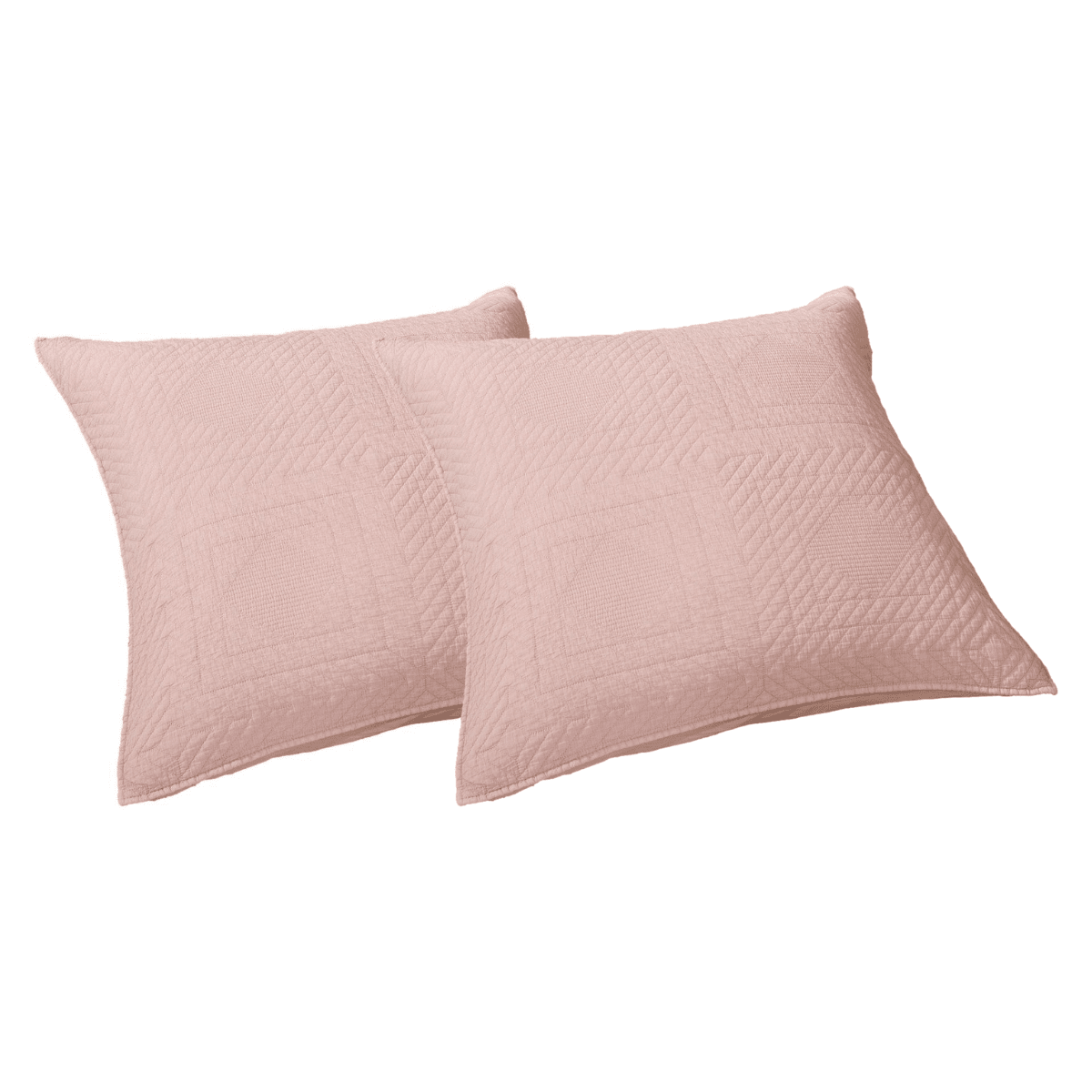 Tache Cotton Stone Washed Soothing Pastel Rustic Blush Pink Cushion Covers / Euro Sham (JHW-863) - Tache Home Fashion