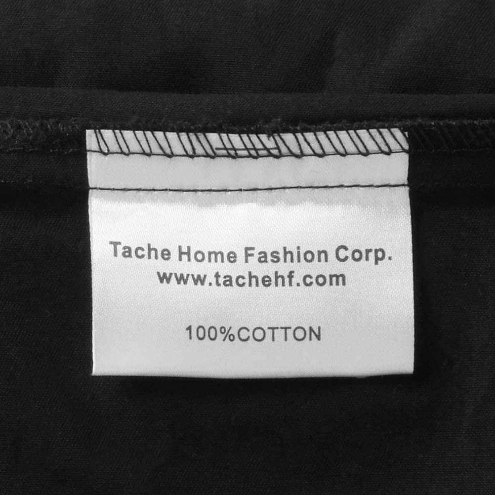 Tache Cotton Lime Green Black Reversible Comforter Set With Zipper Cover