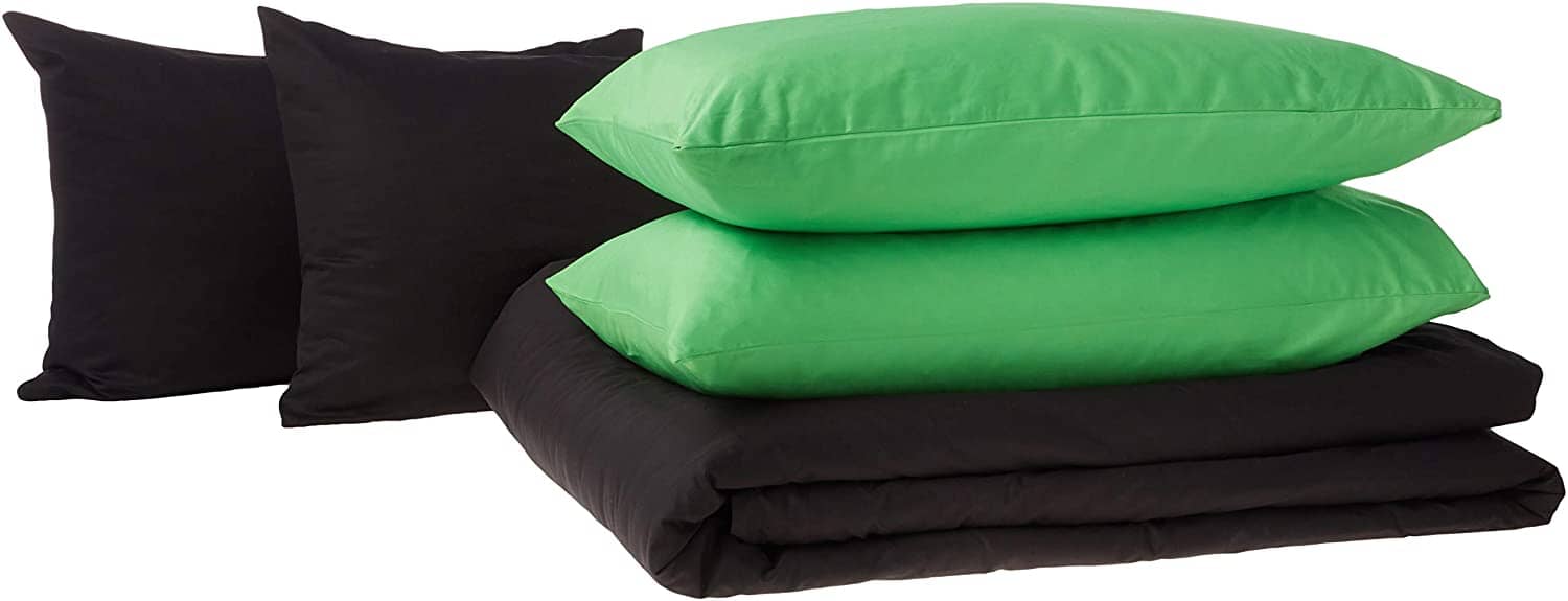 Tache Cotton Lime Green Black Reversible Comforter Set With Zipper Cover - Tache Home Fashion