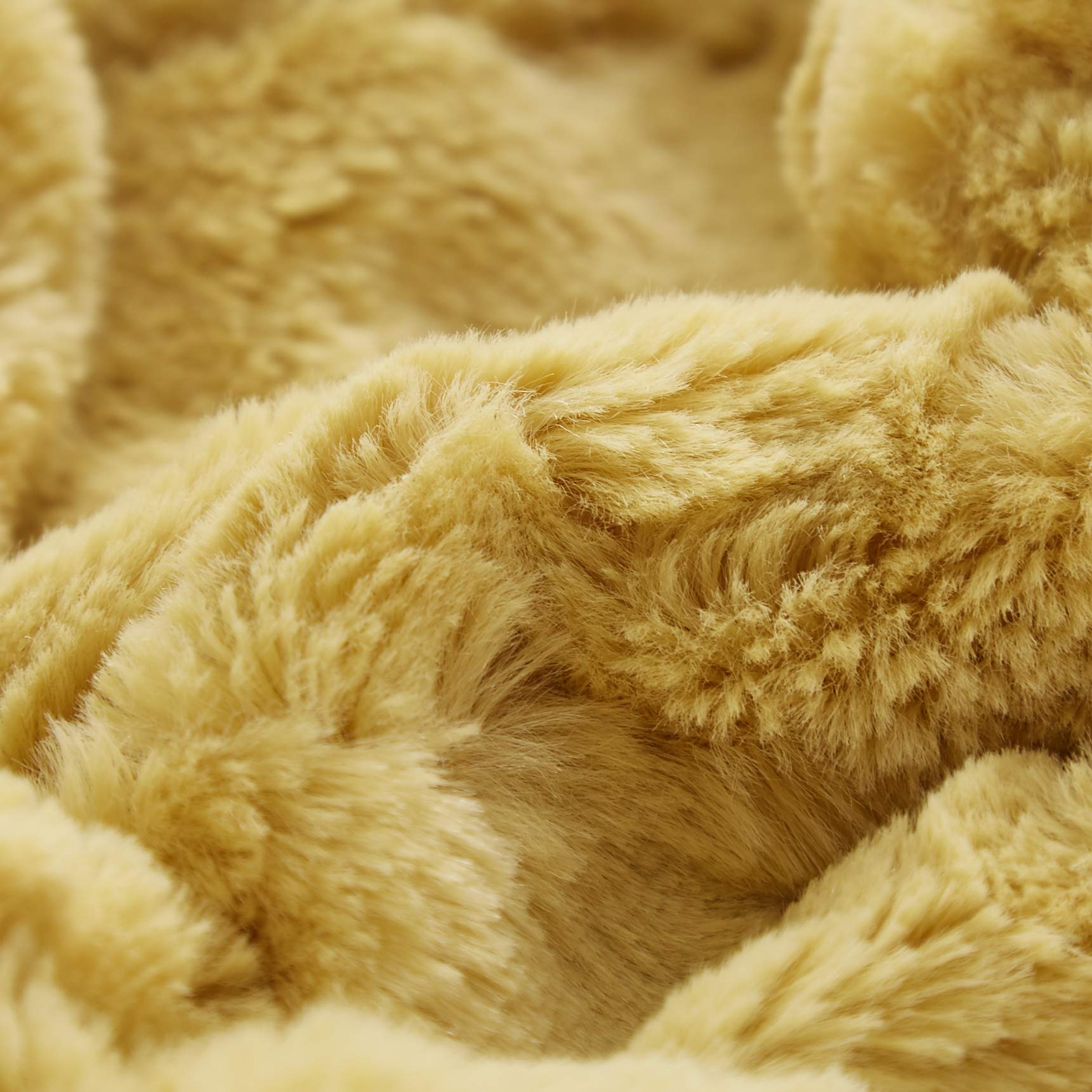 Yellow faux fur 2025 blanket