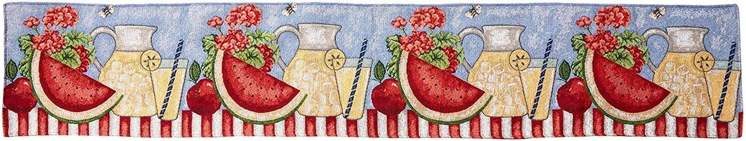 Tache Fruity Drinks Watermelon Lemonade Woven Tapestry Table Runners (13082TR) - Tache Home Fashion