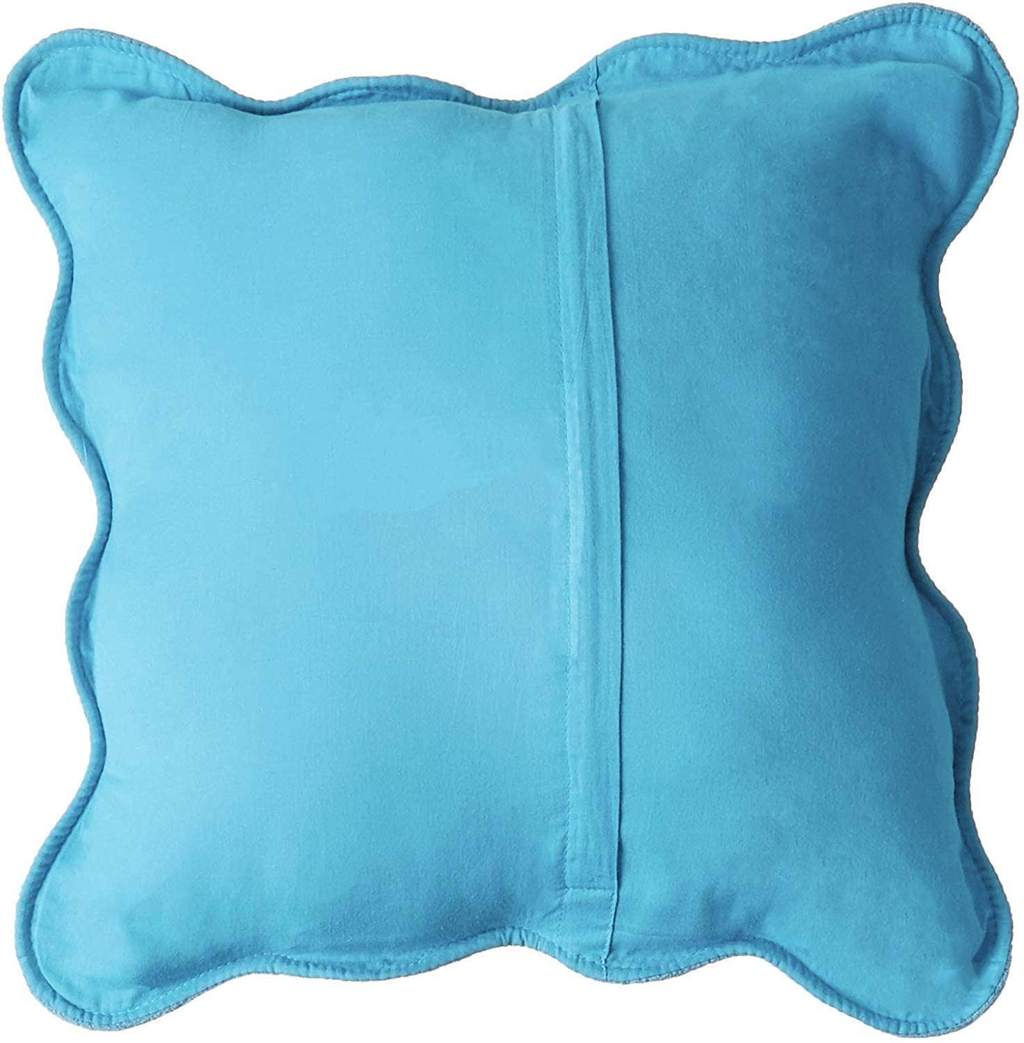 Tache Super Soft Blue Scalloped Magic Carpet Quilted Fleece Bedspread Set (DXJ109042-2) - Tache Home Fashion