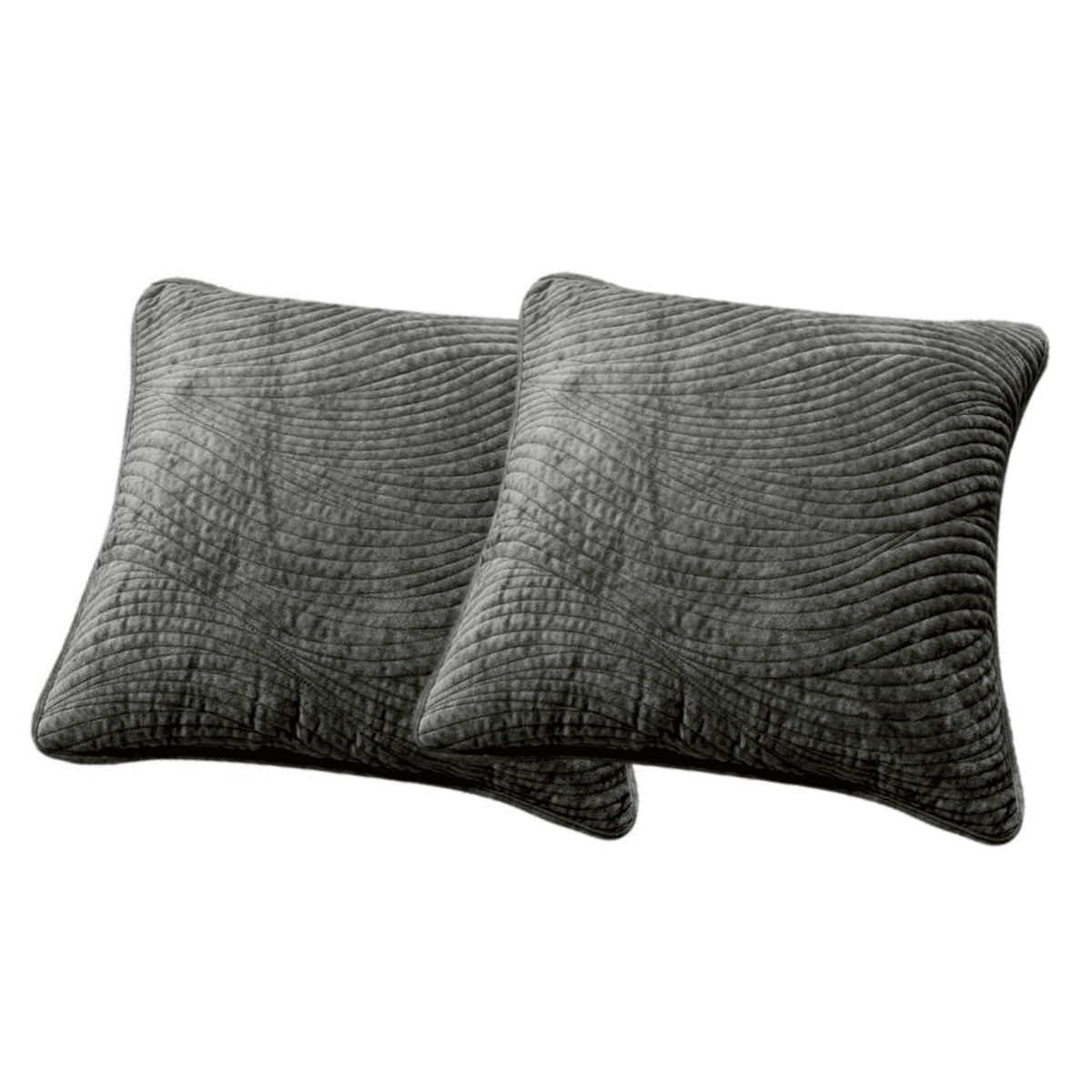 Tache Velvet Dreams Dark Taupe Plush Waves Cushion Covers / Euro Sham (JHW-852BR)