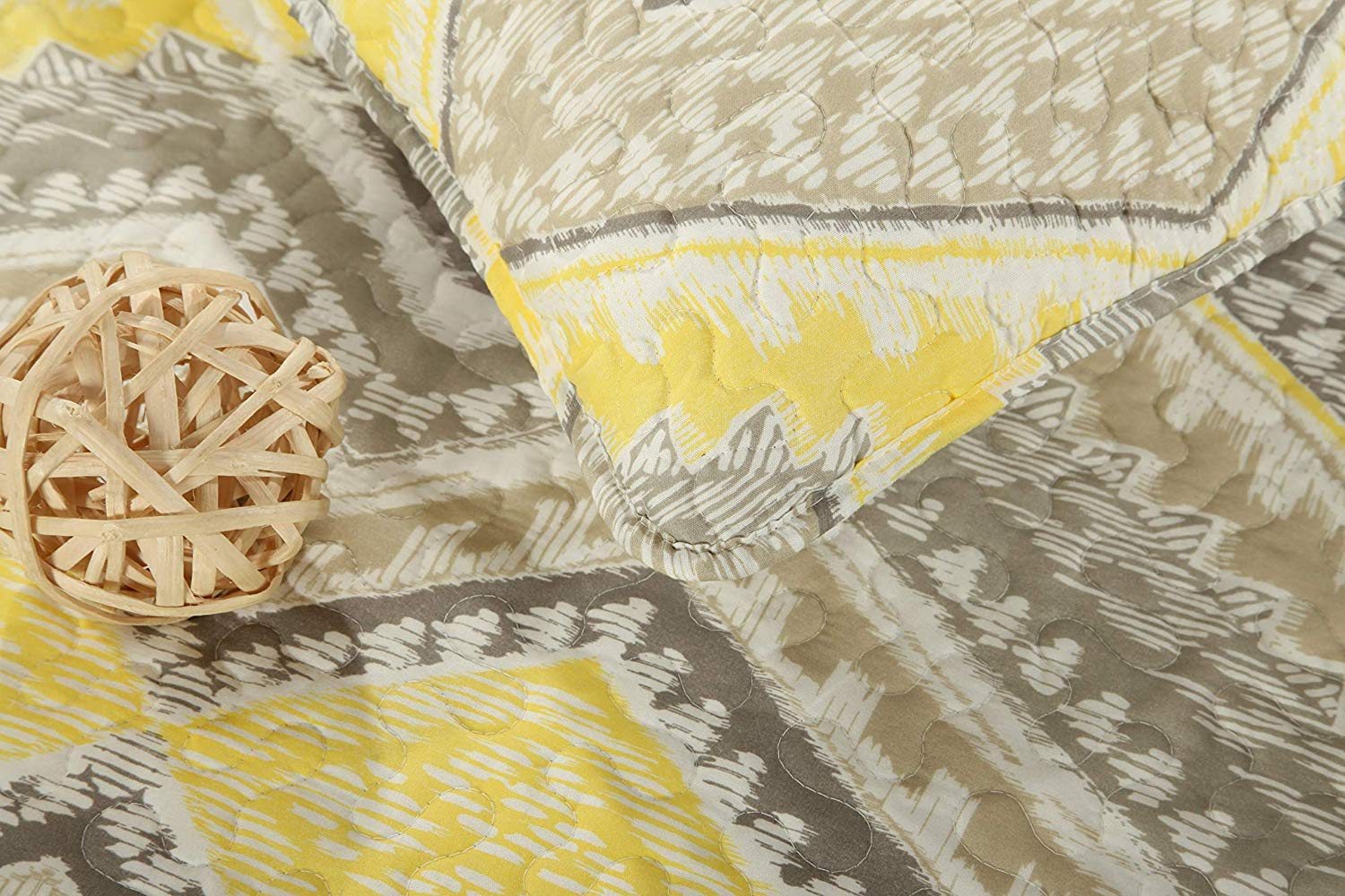 Tache Modern Yellow Summer Diamond Sham (KST1503-Sham) - Tache Home Fashion