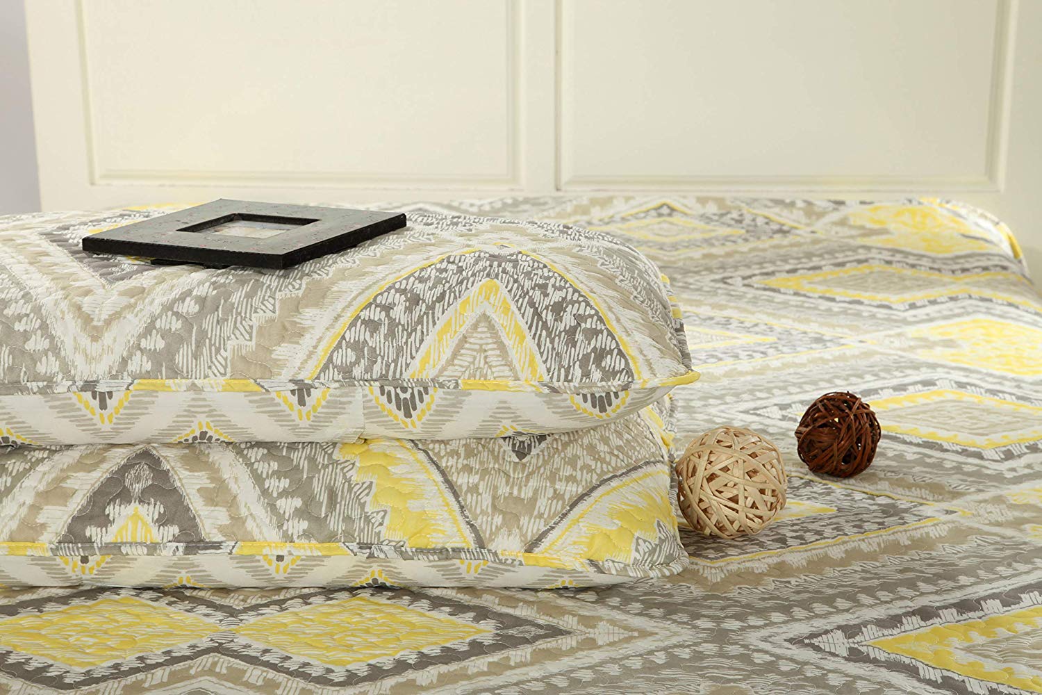 Tache Modern Yellow Summer Diamond Sham (KST1503-Sham) - Tache Home Fashion