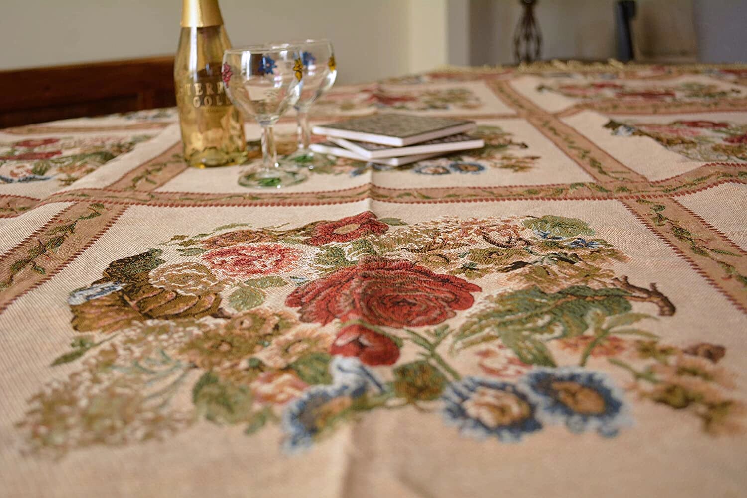 Tache Colorful Floral Country Rustic Morning Meadow Tablecloths (3098) - Tache Home Fashion