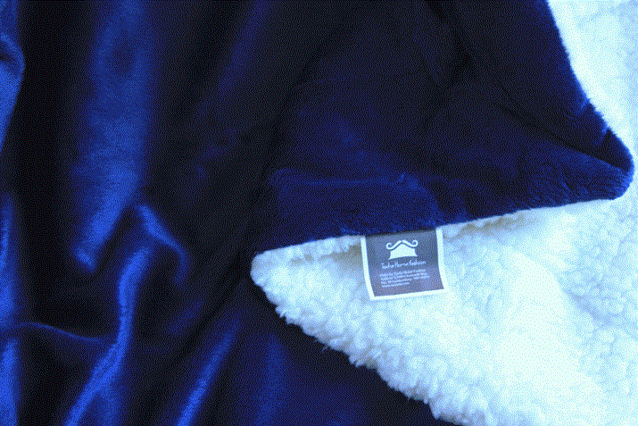 Tache Dark Navy Blue Sherpa Winter Night Micro Fleece Throw Blanket (SMF5060BL) - Tache Home Fashion