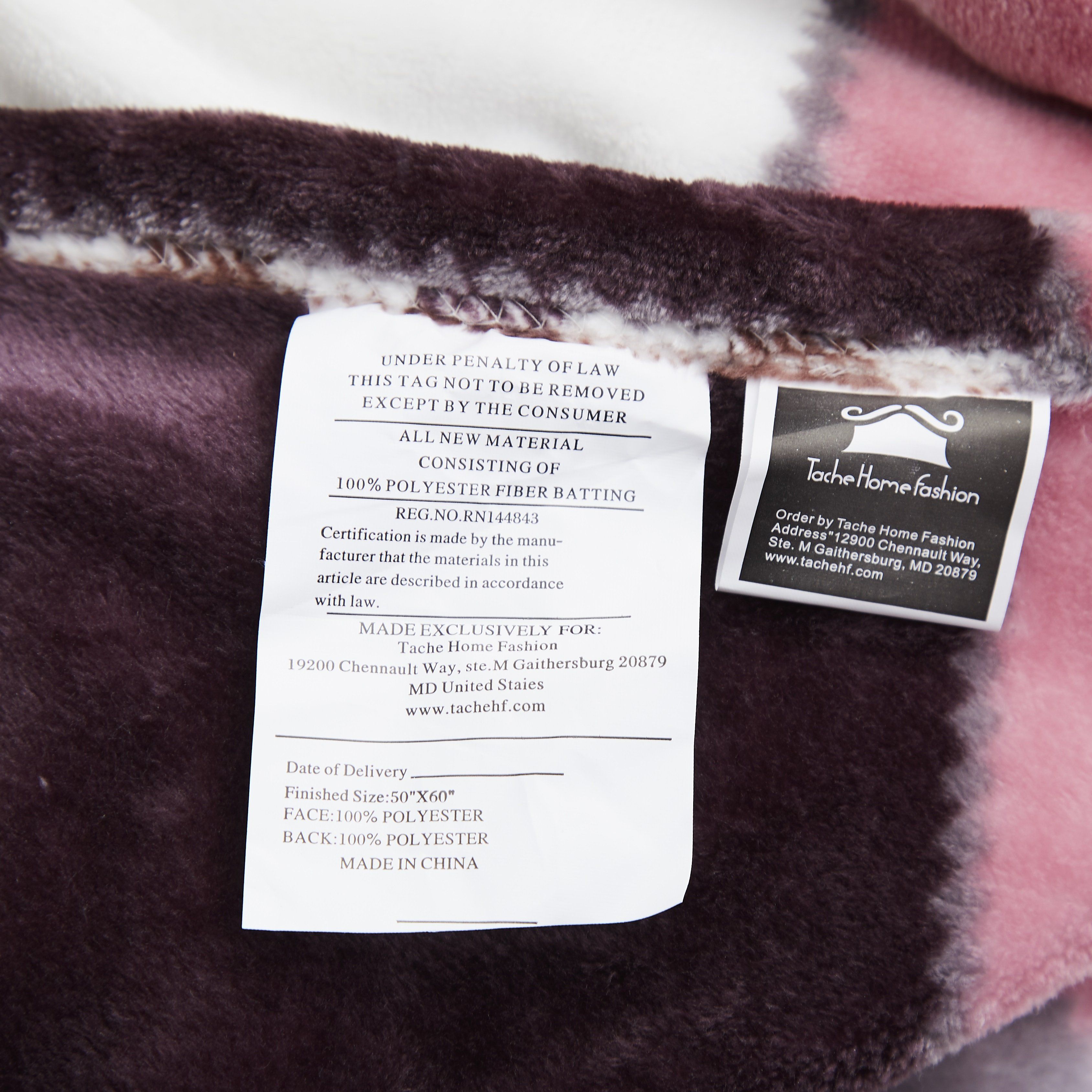 Tache Autumn Muave Purple Pink Farmhouse Super Soft Plaid Patchwork Throw Blanket (4022) - Tache Home Fashion
