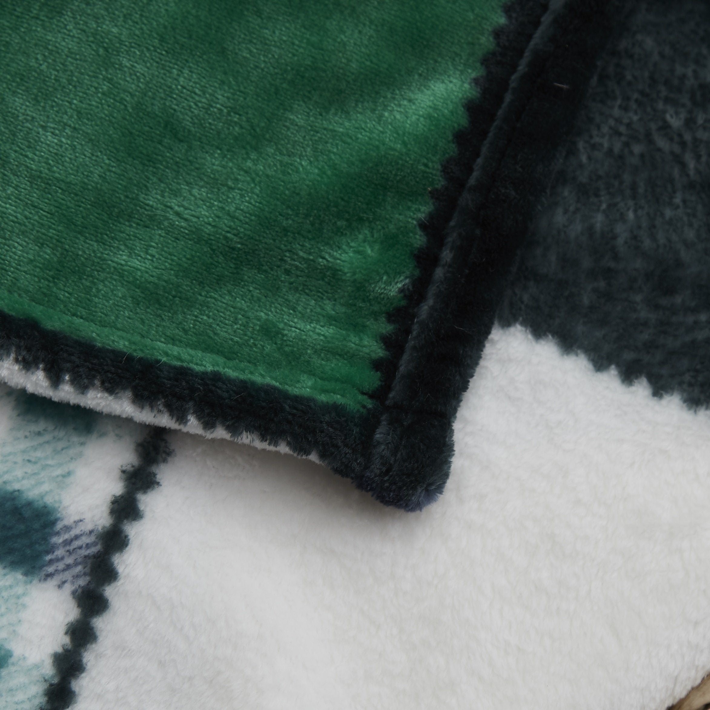 Tache Forest Green Plaid Flannel Throw Blanket (4023) - Tache Home Fashion