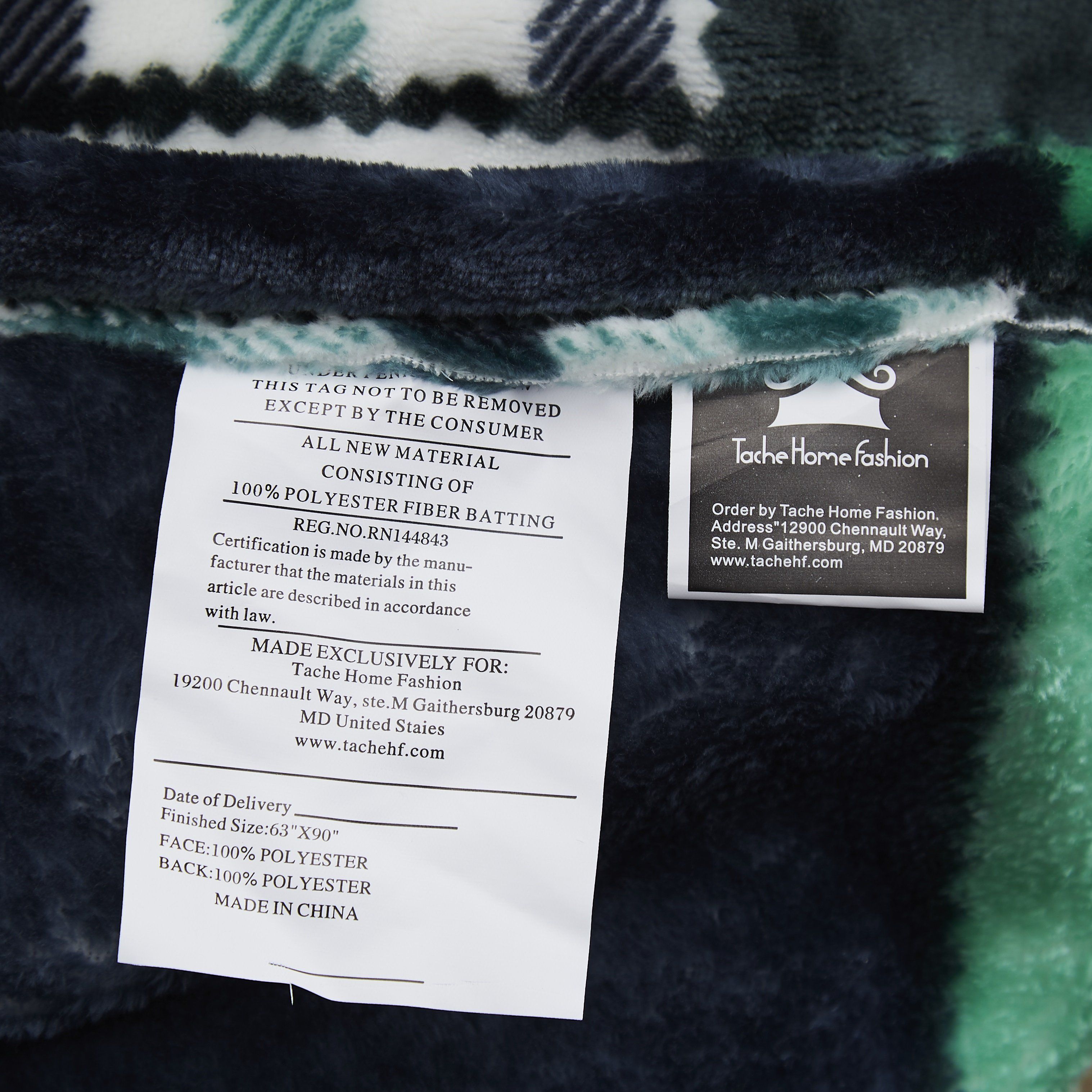 Tache Forest Green Plaid Flannel Throw Blanket (4023) - Tache Home Fashion
