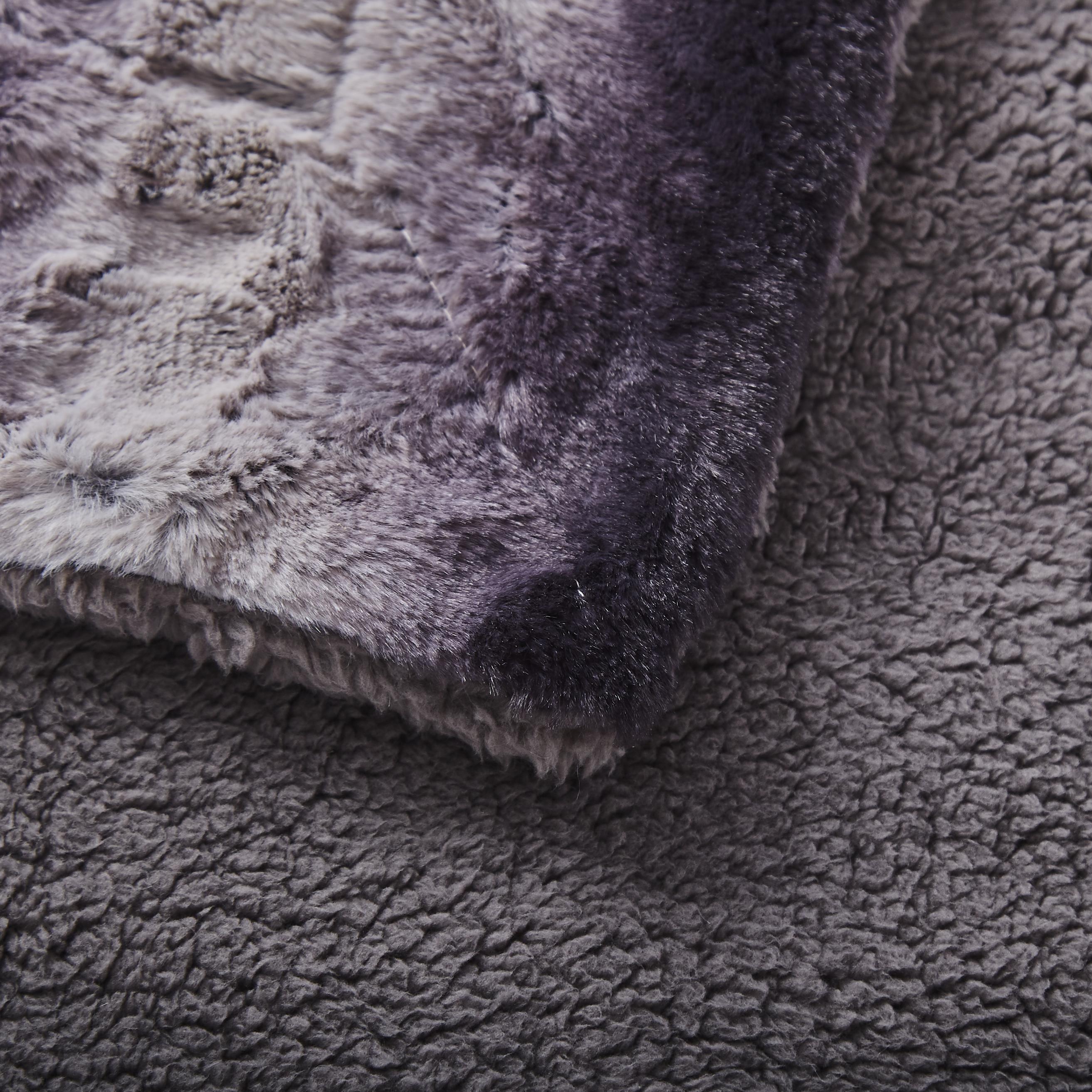 Tache Luxury Black Striped Faux Fur Throw Blanket (DY06) - Tache Home Fashion