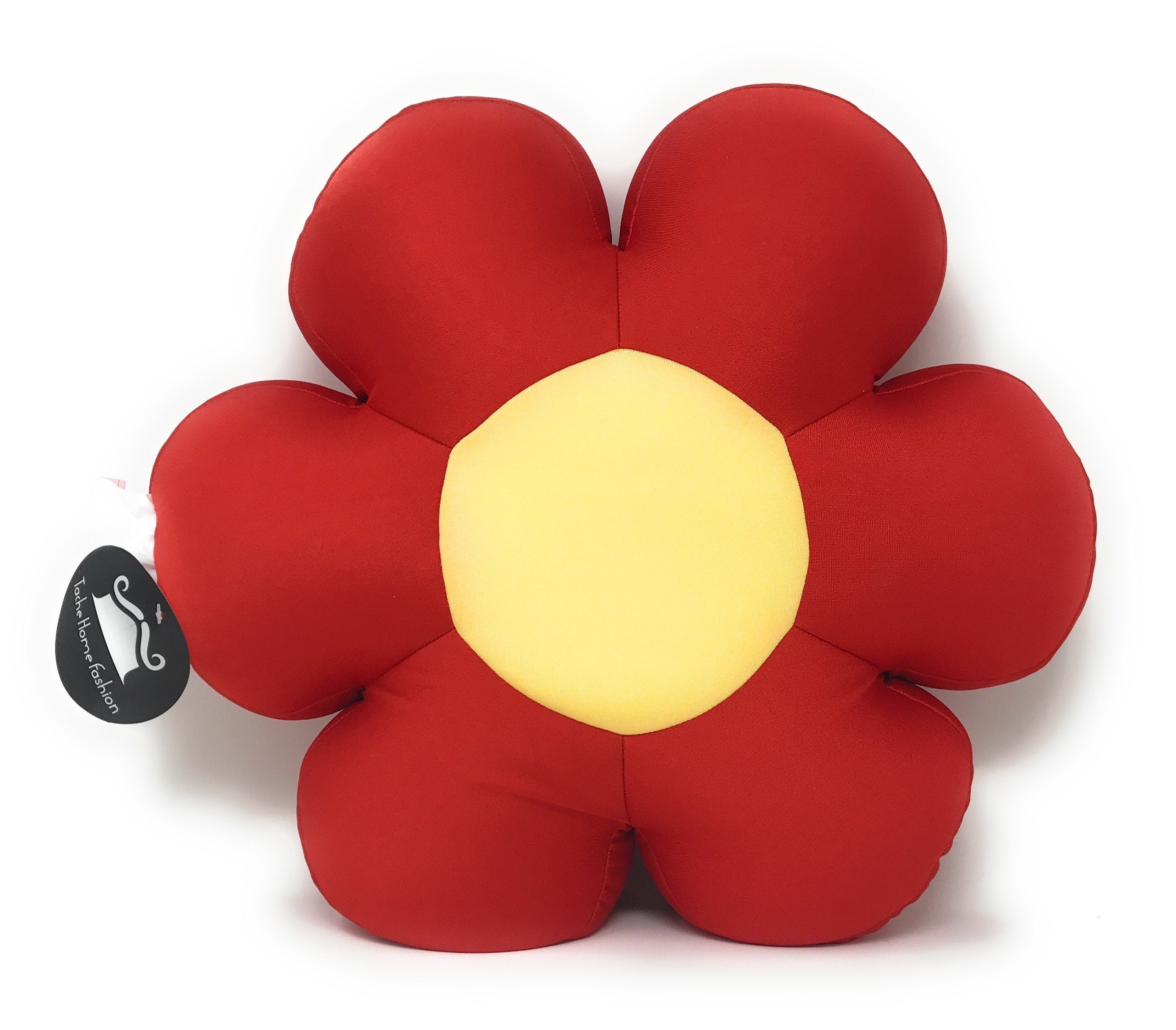 Tache Squishy Microbead Colorful Flower Shaped Throw Pillow 18" - Tache Home Fashion