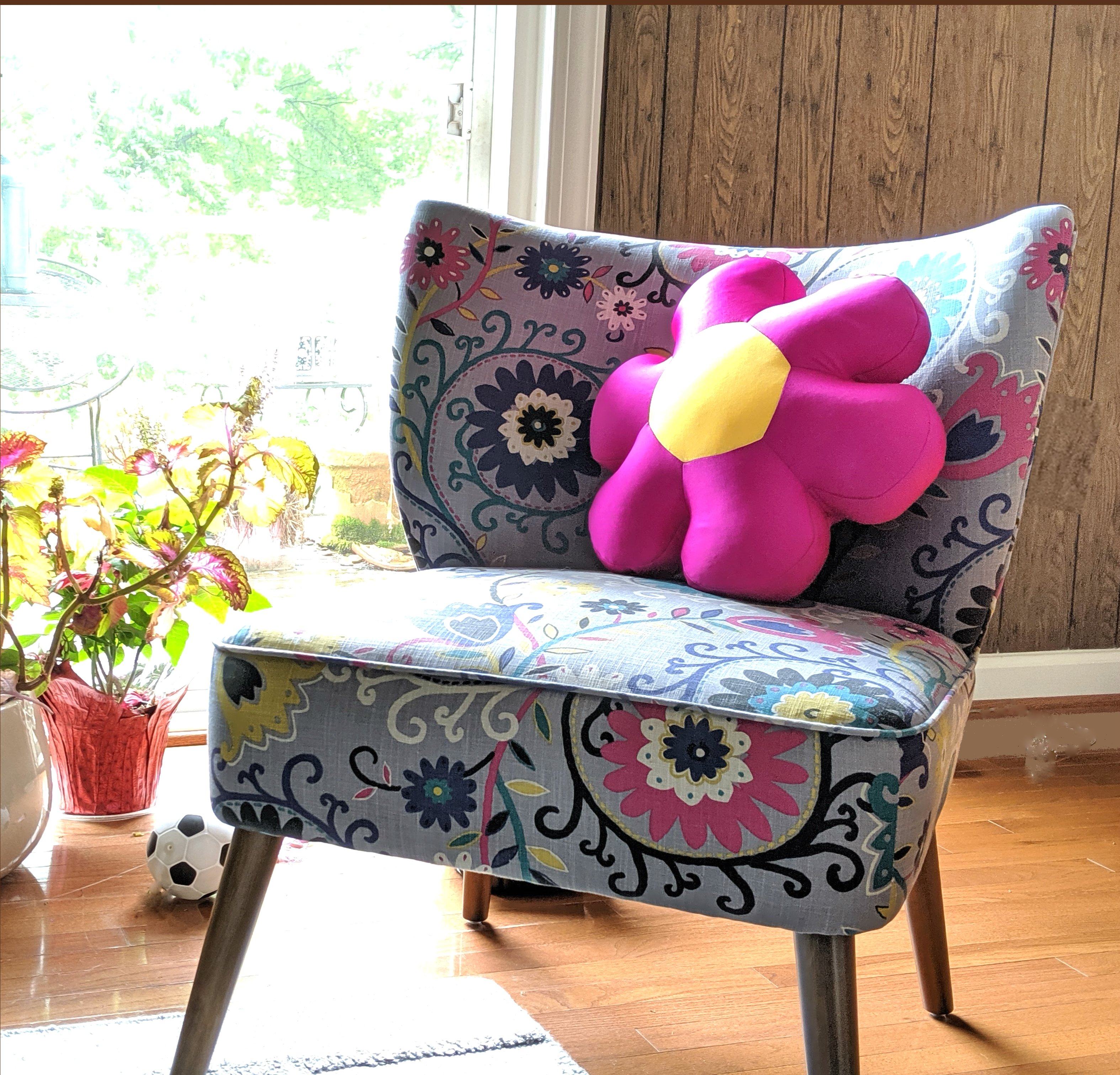 Colorful flower pillow on sale