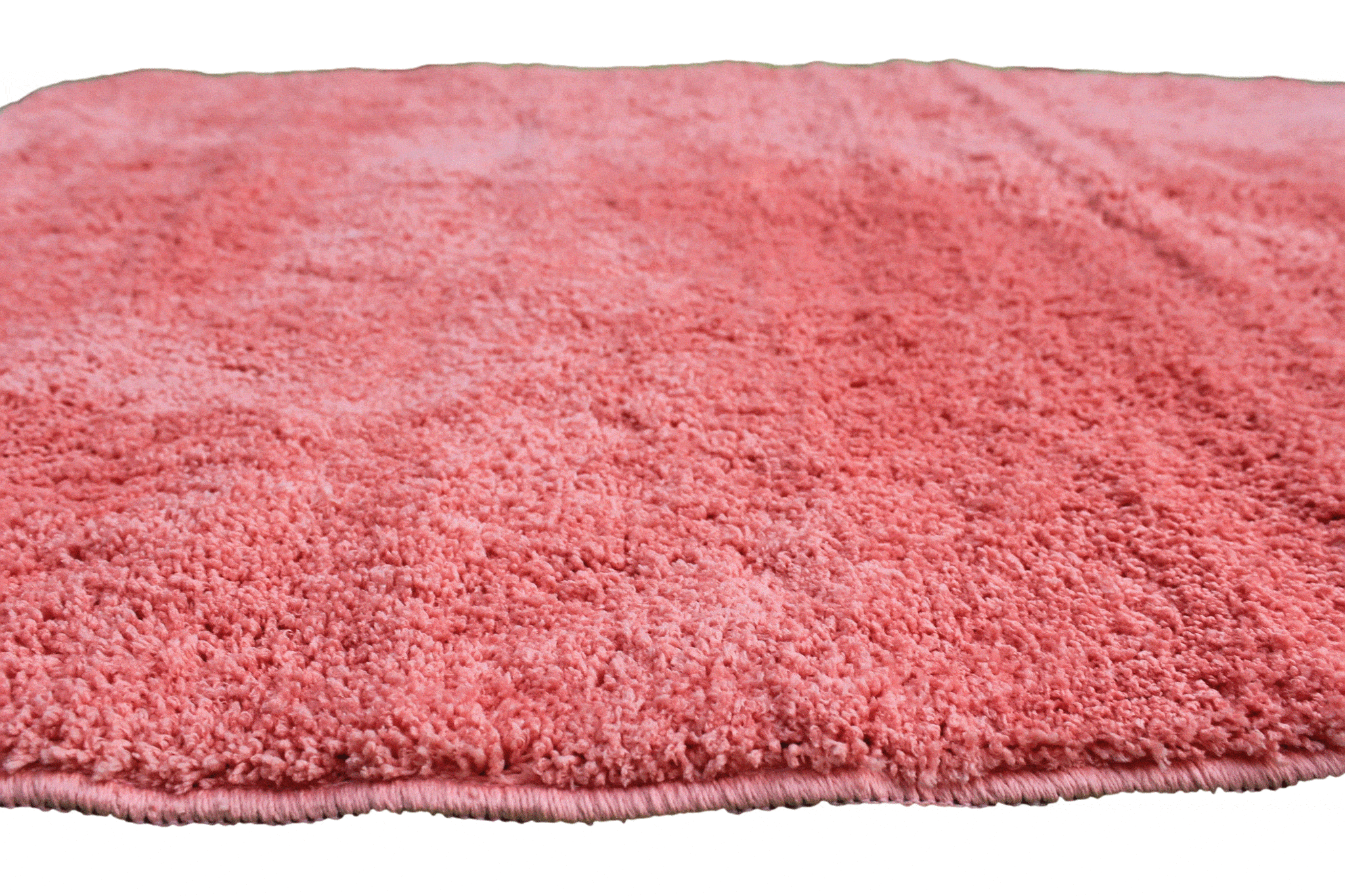 Tache Solid Salmon Coral Pink Thin Rug - Tache Home Fashion
