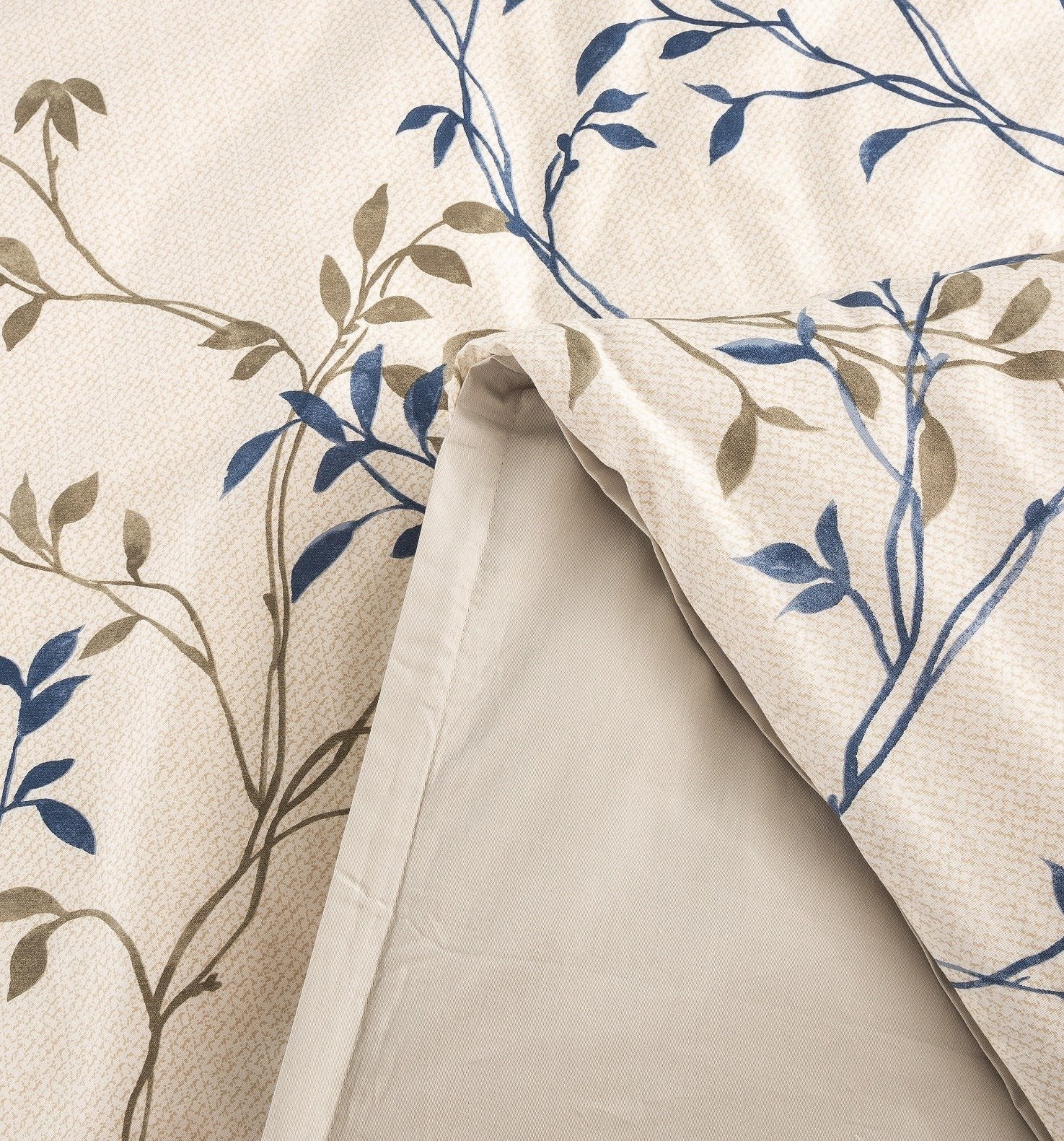 Tache Poplin Cotton Elegant Leaf Vine Cream Beige Duvet Cover (JHW-842) - Tache Home Fashion