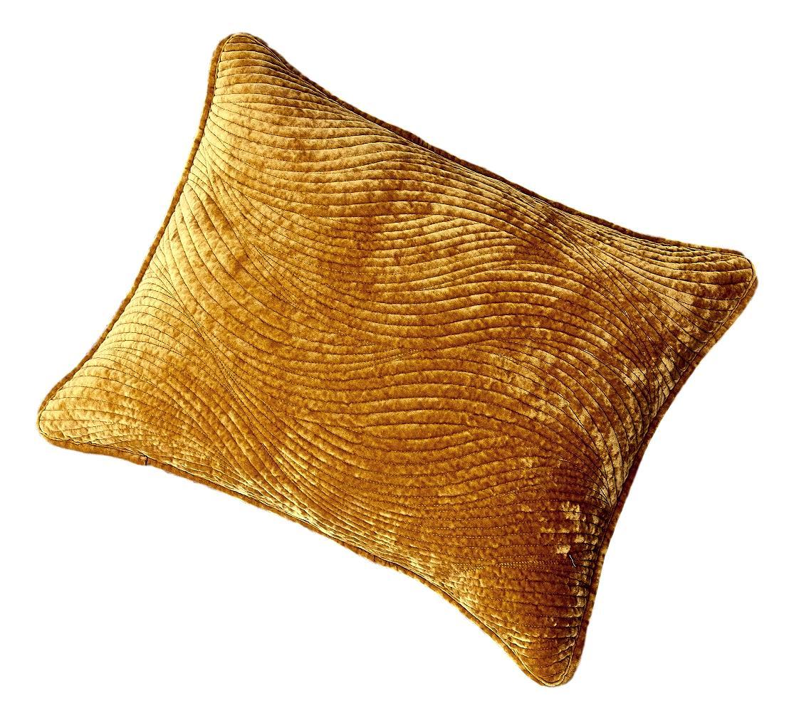 Tache Velvet Dreams Melted Gold Plush Waves Pillow Sham (JHW-852Y) - Tache Home Fashion