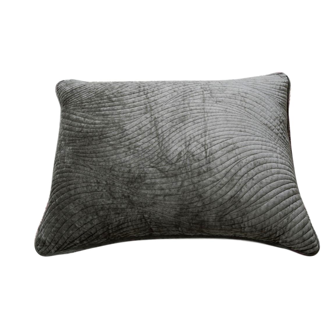Tache Velvet Dreams Dark Taupe Plush Waves Pillow Sham (JHW-852BR) - Tache Home Fashion
