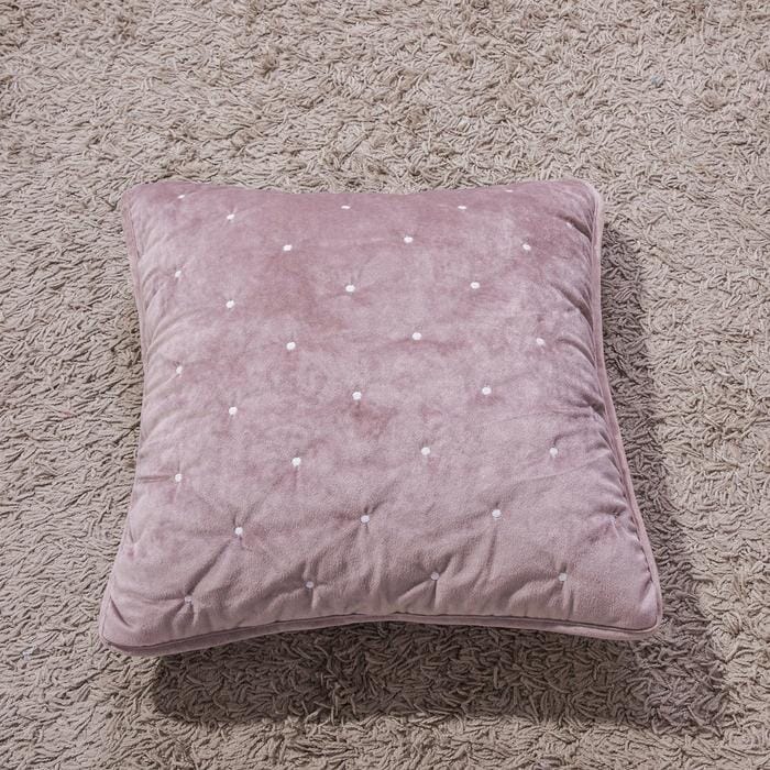 Tache Velvet Dreams Purple Mauve Plush Diamond Tufted Cushion Covers / Euro Sham (JHW-853P) - Tache Home Fashion
