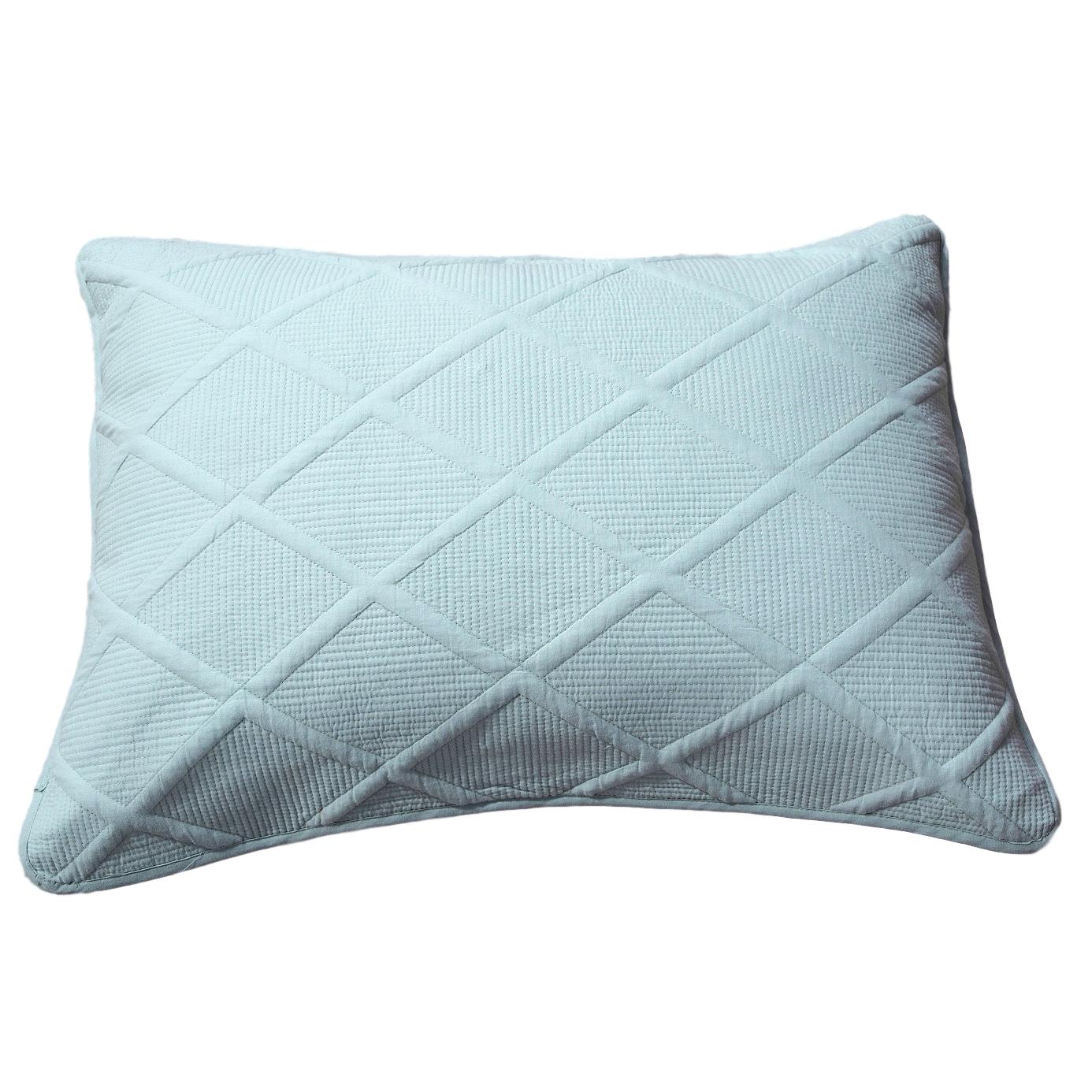 Tache Cotton Seafoam Blue Soothing Pastel Diamond Pillow Sham (JHW-856) - Tache Home Fashion