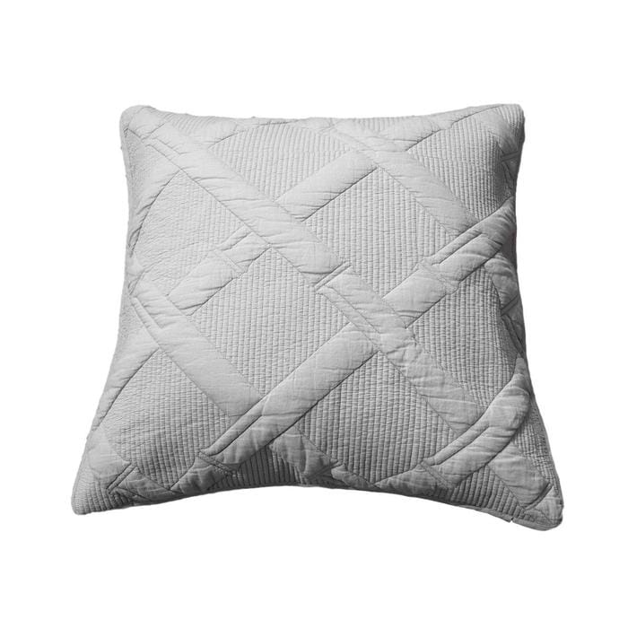 Tache Cotton Light Grey Silver Soothing Pastel Cushion Covers / Euro Sham (JHW-862) - Tache Home Fashion