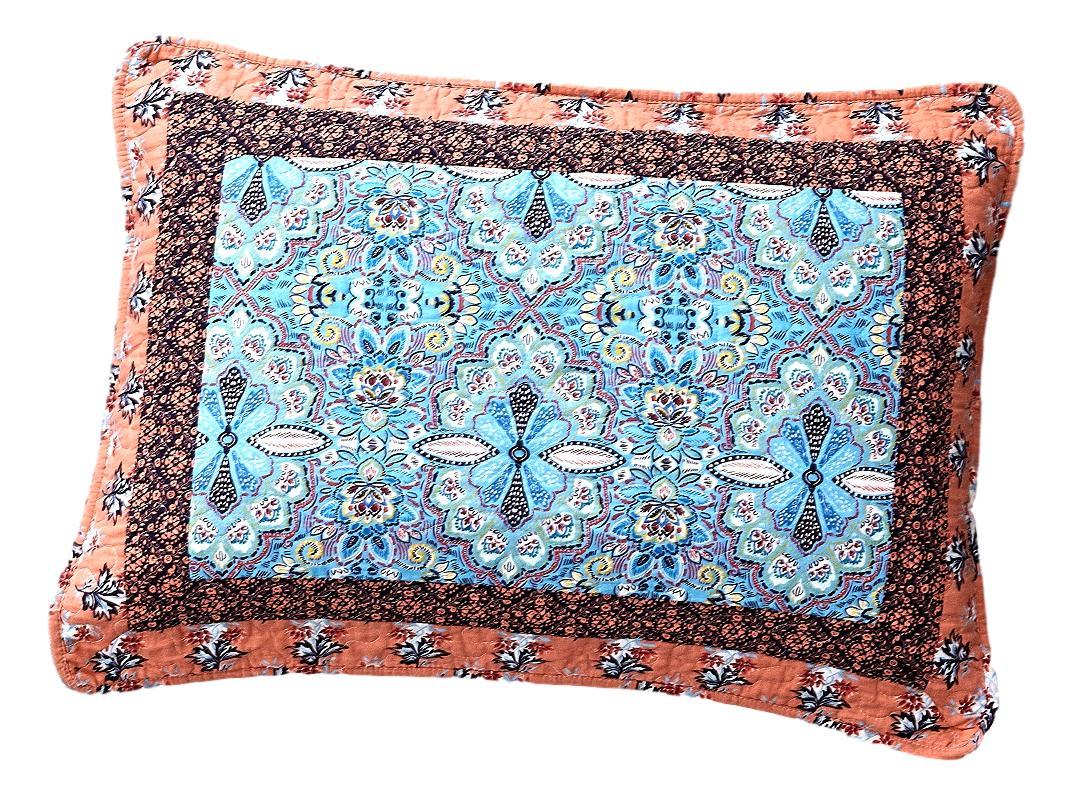 Tache Cotton Patchwork Paisley Floral Bohemian Mosaic Paradise Pillow Sham (JHW-933) - Tache Home Fashion