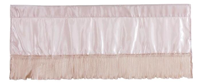 Tache Satin Ruffle Crème Beige Frosted Fields 18x52" Valance (MZ1051 / MZ002C) - Tache Home Fashion