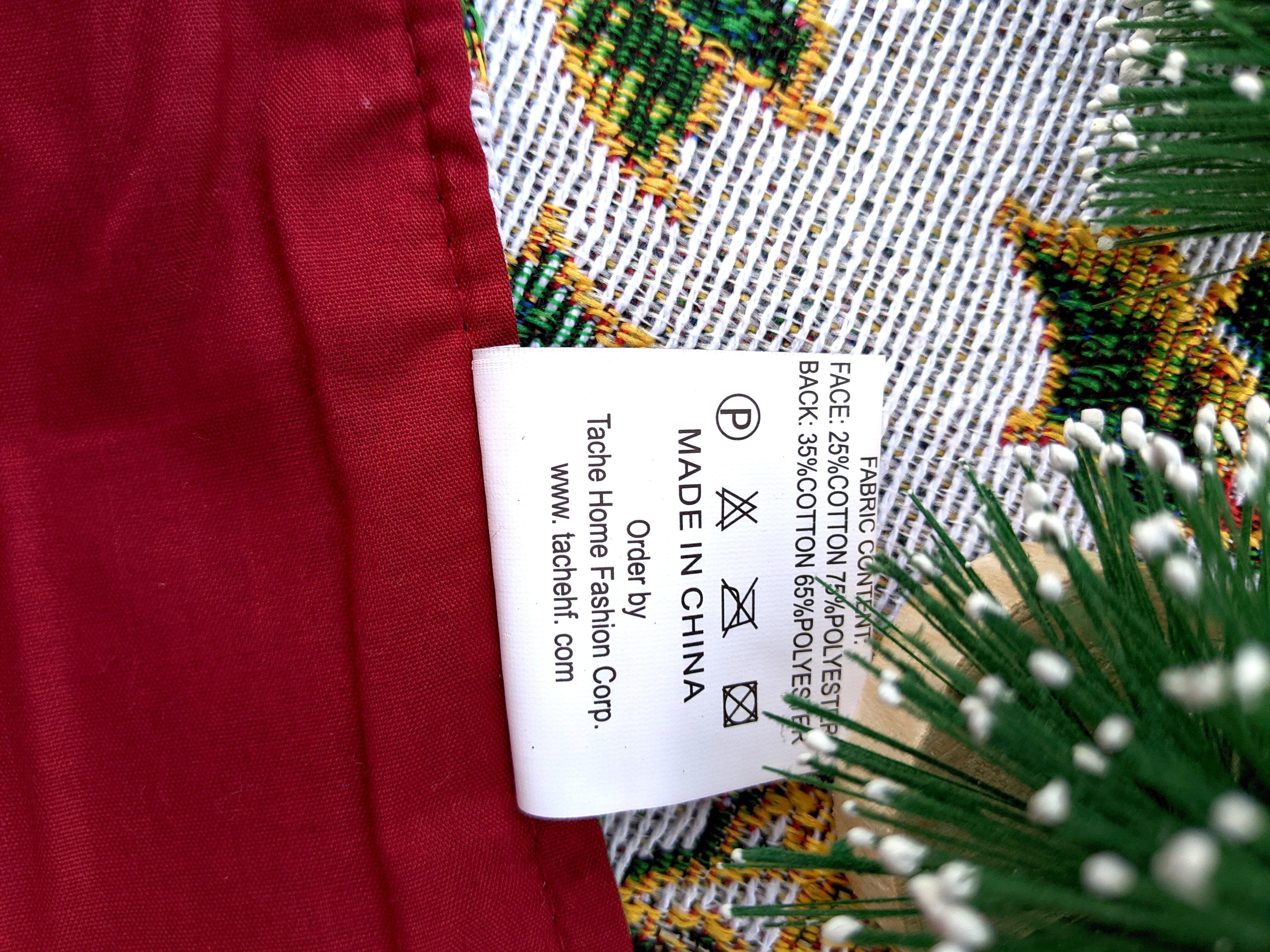 Tache New Festive Red Poinsettia Christmas Deck The Halls Table Runner (6250TR) - Tache Home Fashion