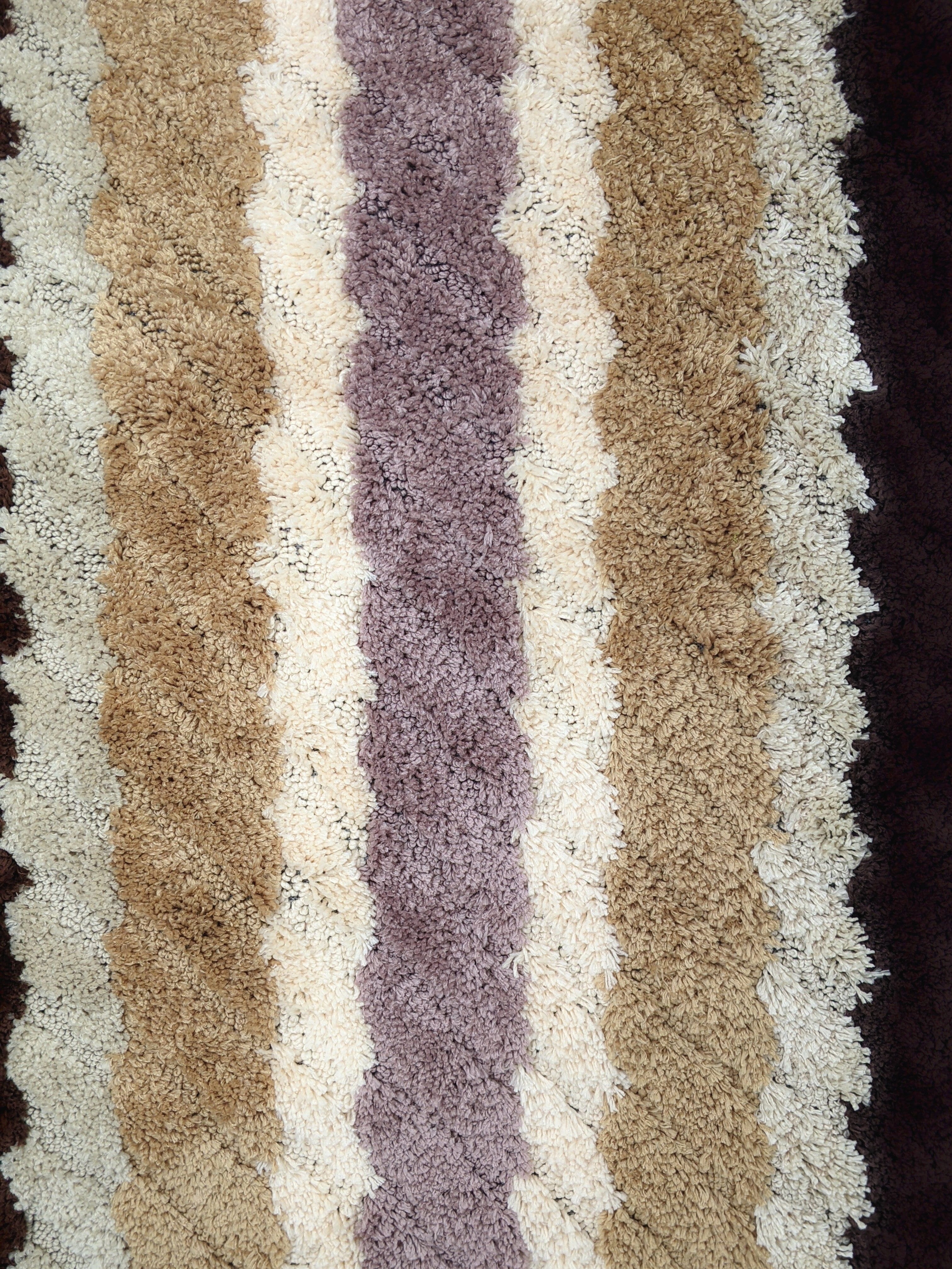 Tache 20x32 Inch Striped Brown and Beige Bathroom Rugs (TARBS2032) - Tache Home Fashion