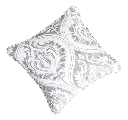 Tache Paisley Damask Matelasse Austere Grey Moon Sky Cushion Cover / Euro Sham (TB300-199) - Tache Home Fashion