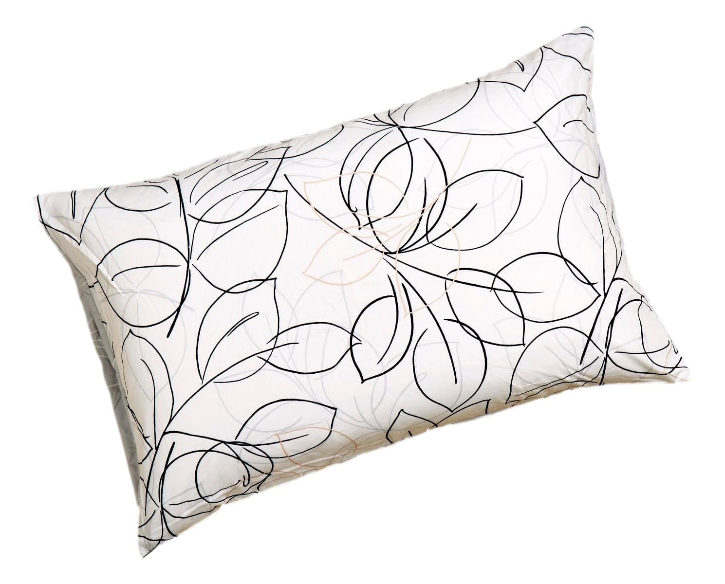 Tache Modern Abstract Leaf Foliage White Grey Black Gold Pillowcases (TJ3571)