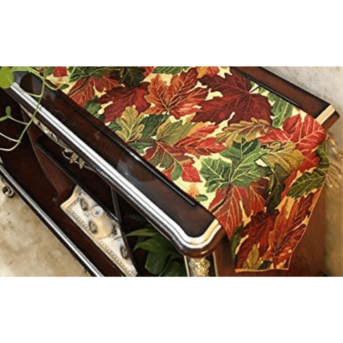 Tache Warm Colorful Thanksgiving Leaves Fall Foliage Tapestry Table Runners (11516) - Tache Home Fashion