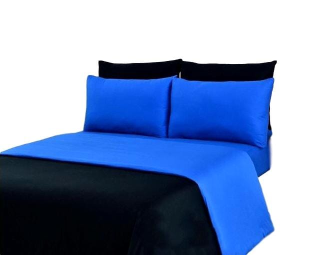 Tache Deep Blue Reversible Duvet Cover Set (DC46PC-BB) - Tache Home Fashion
