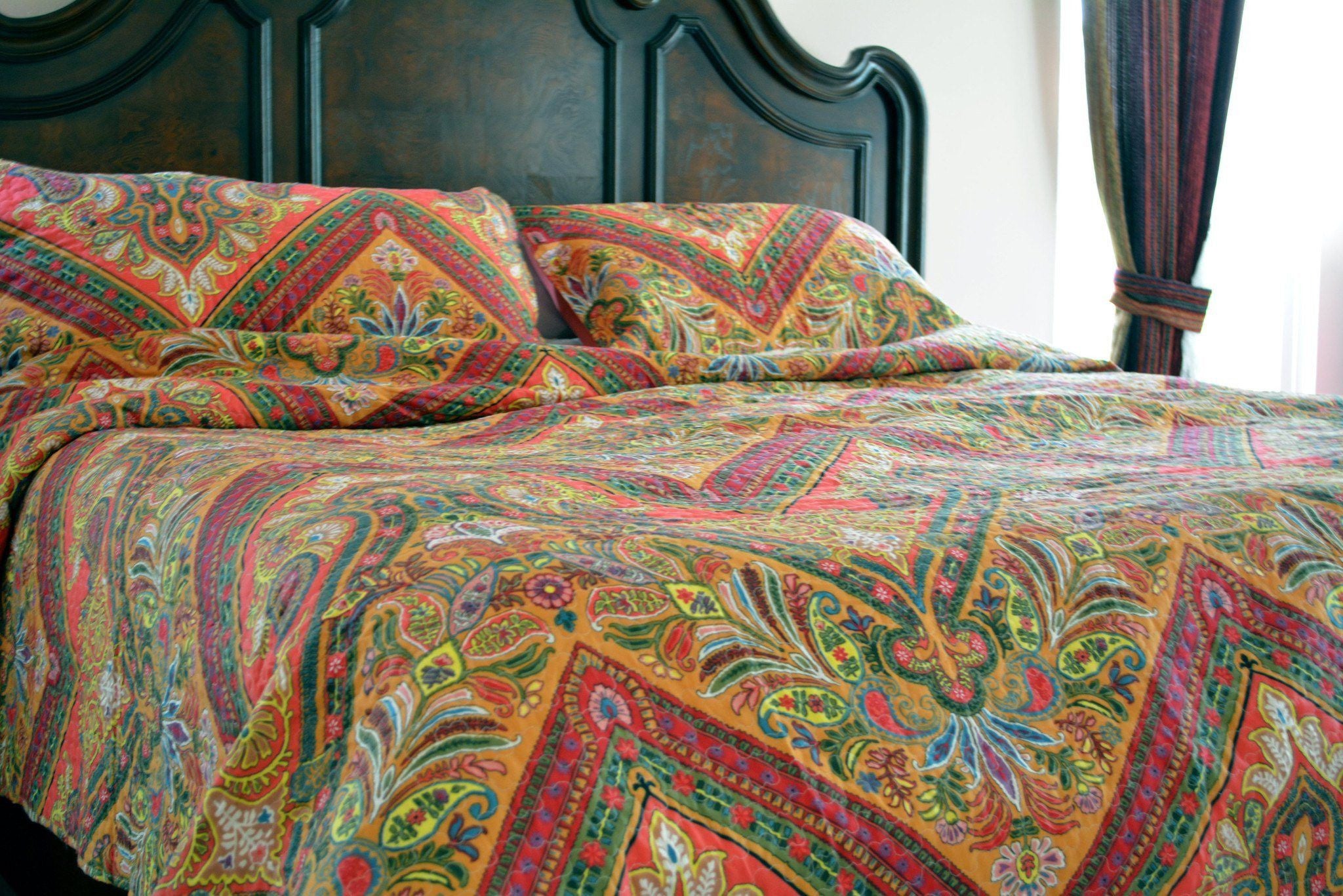 Tache Chevron Hanging Gardens Multi Color Bedspread Set (HS3148) - Tache Home Fashion