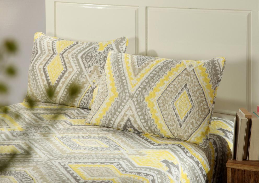 Tache Modern Yellow Summer Diamond Sham (KST1503-Sham) - Tache Home Fashion