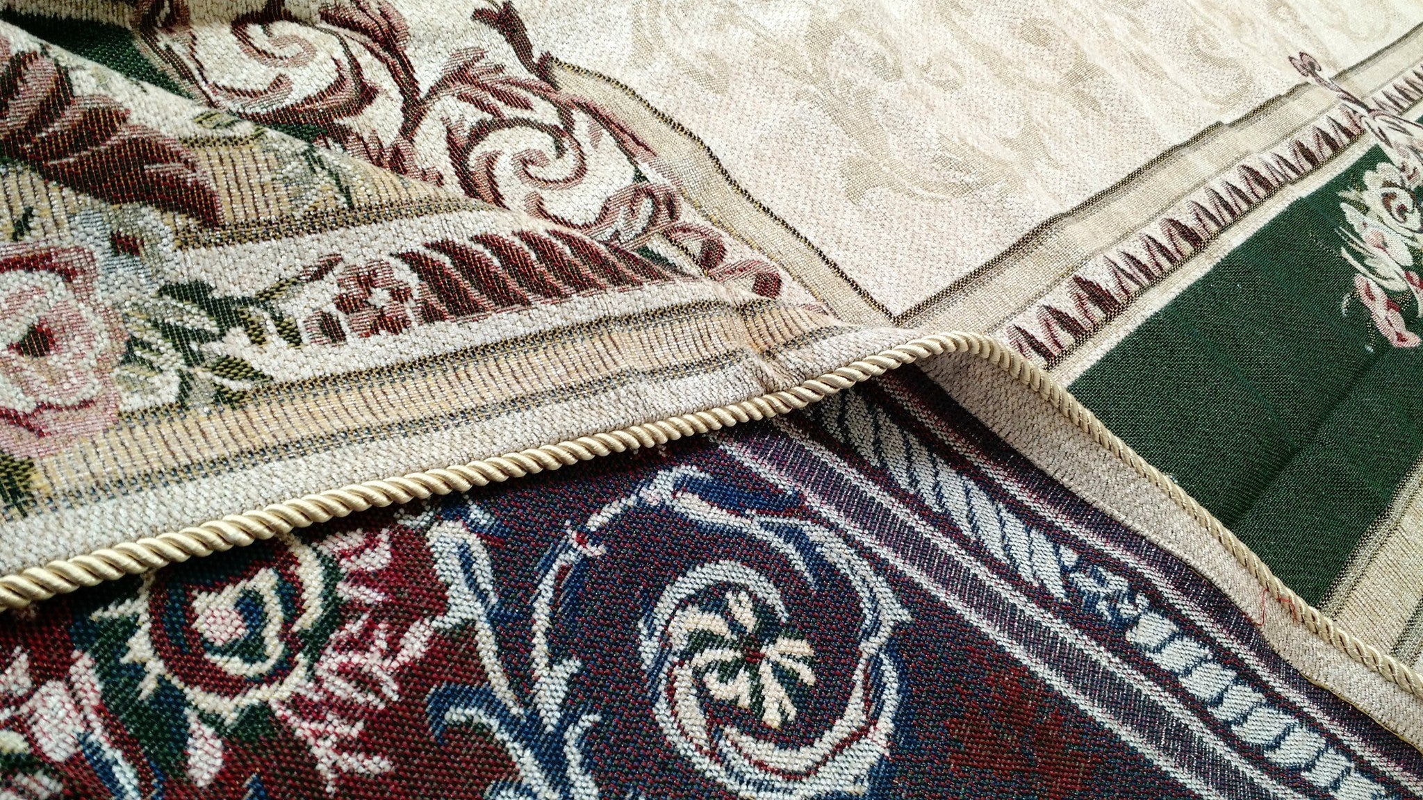 Tache Chenille Green Forest Tapestry Bedspread Set Twin (DSC0012-C) - Tache Home Fashion