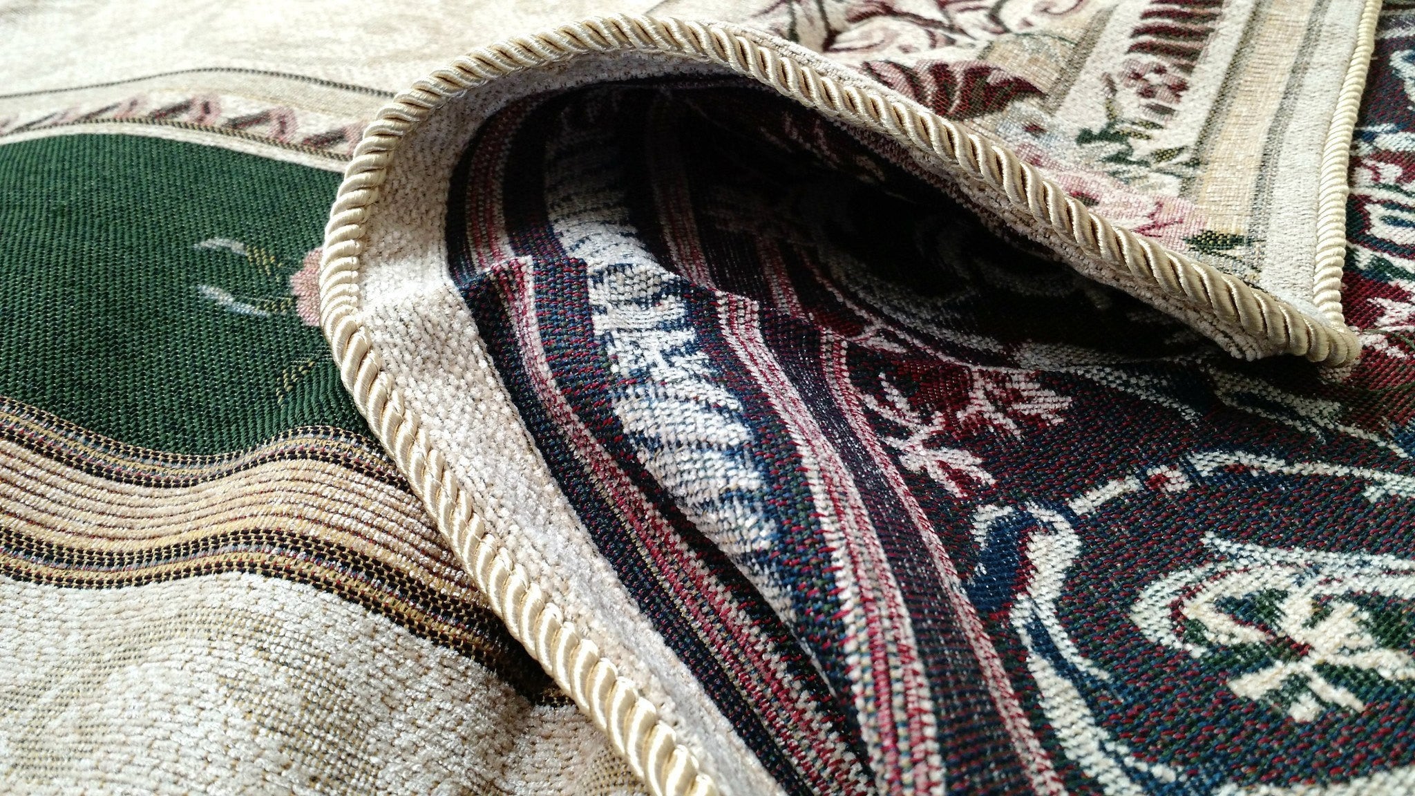 Tache Chenille Green Forest Tapestry Bedspread Set Twin (DSC0012-C) - Tache Home Fashion