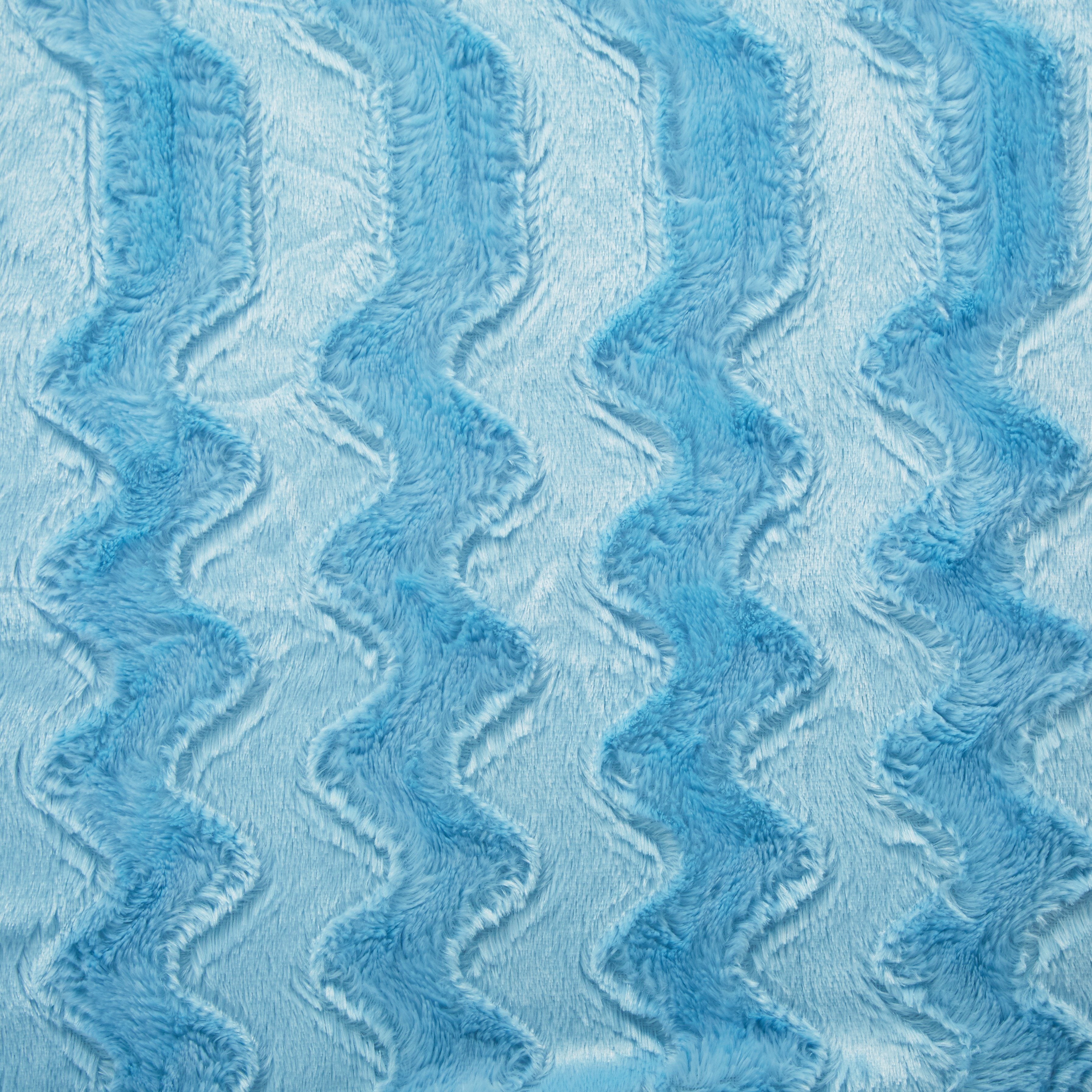 Tache Faux Fur Blue Sky Soft Throw Blanket (#8) - Tache Home Fashion