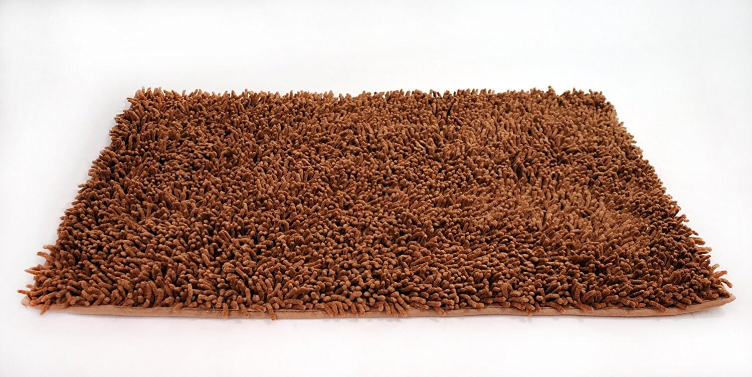 Tache Solid Brown Camel 100% Cotton Chenille Runner, Doormats, All Area Rug - Tache Home Fashion