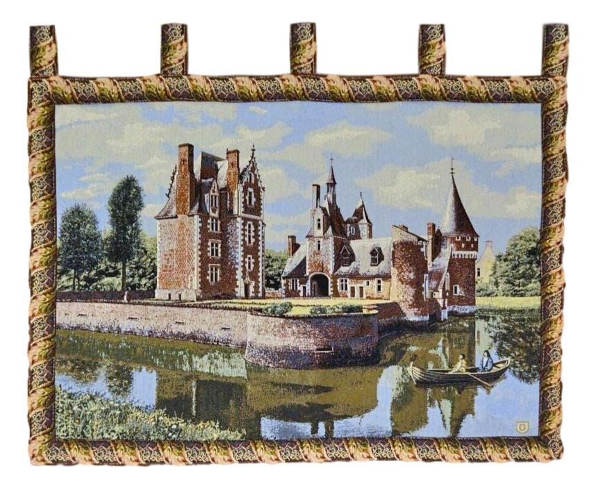 Tache Tapestry Victorian Summertime Manor Landscape Woven Wall Hanging (3562HL2)