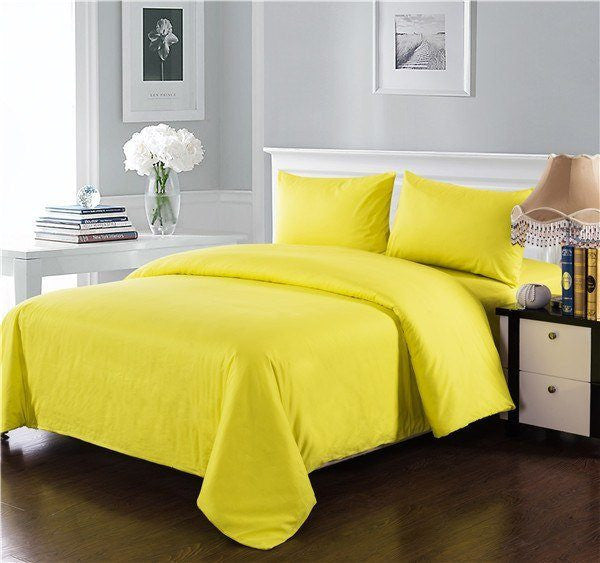 Tache Cotton Sunny Yellow Comforter Set With Zipper Cover - Tache Home Fashion