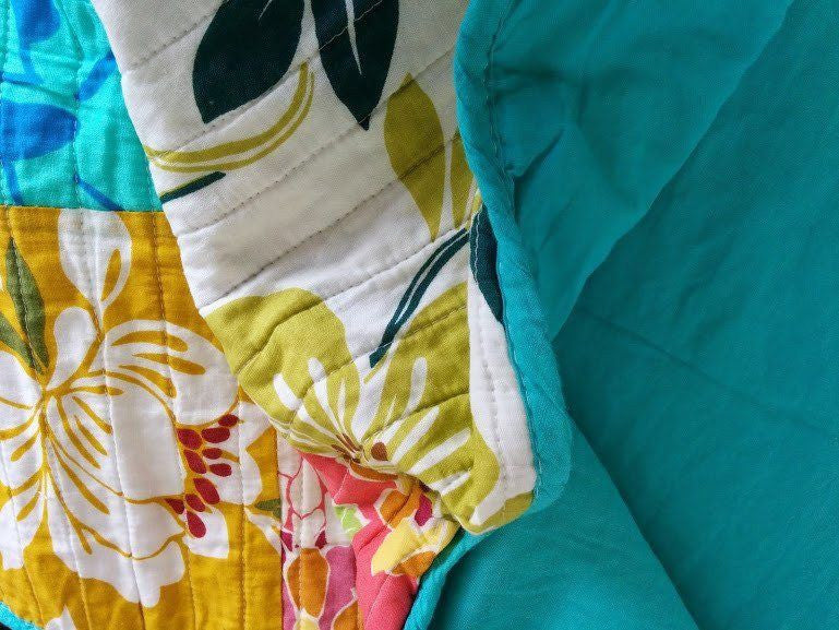 Tache 2 Piece Cotton Colorful Flower Power Party Patchwork Cushion Cover (FloralPatchwork-CC) - Tache Home Fashion