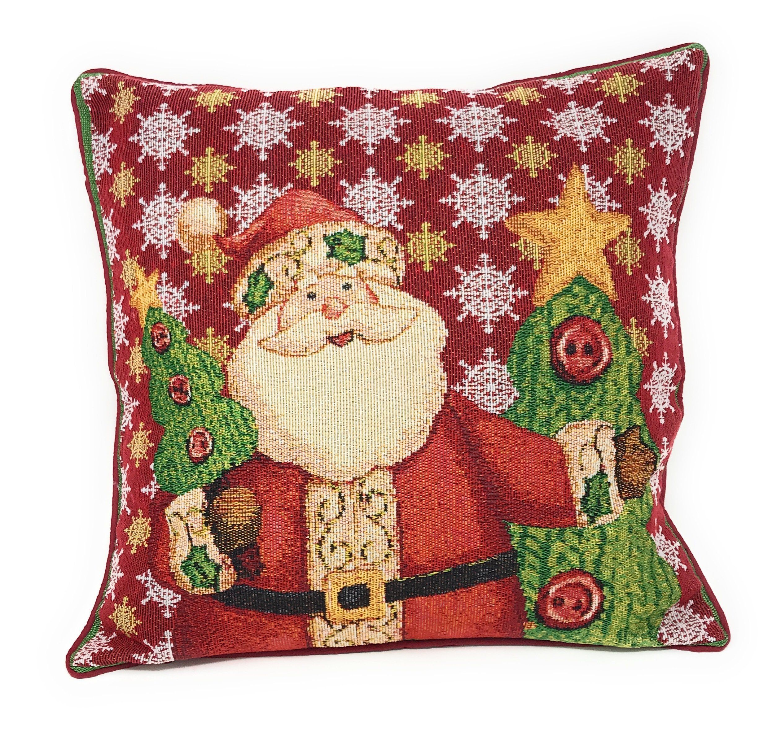 Tache Christmas Cute Santa Claus Is Coming to Town Throw Pillow Cover (DB15191CC) - Tache Home Fashion