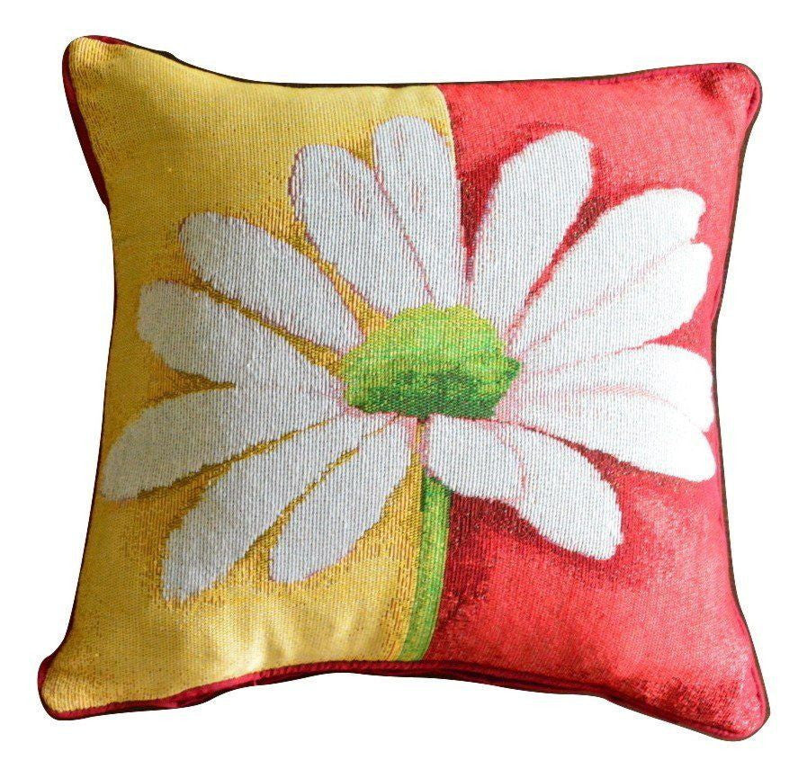 Tache Floral Loves Me Not Daisy Tapestry Throw Pillow Cover (9046) - Tache Home Fashion