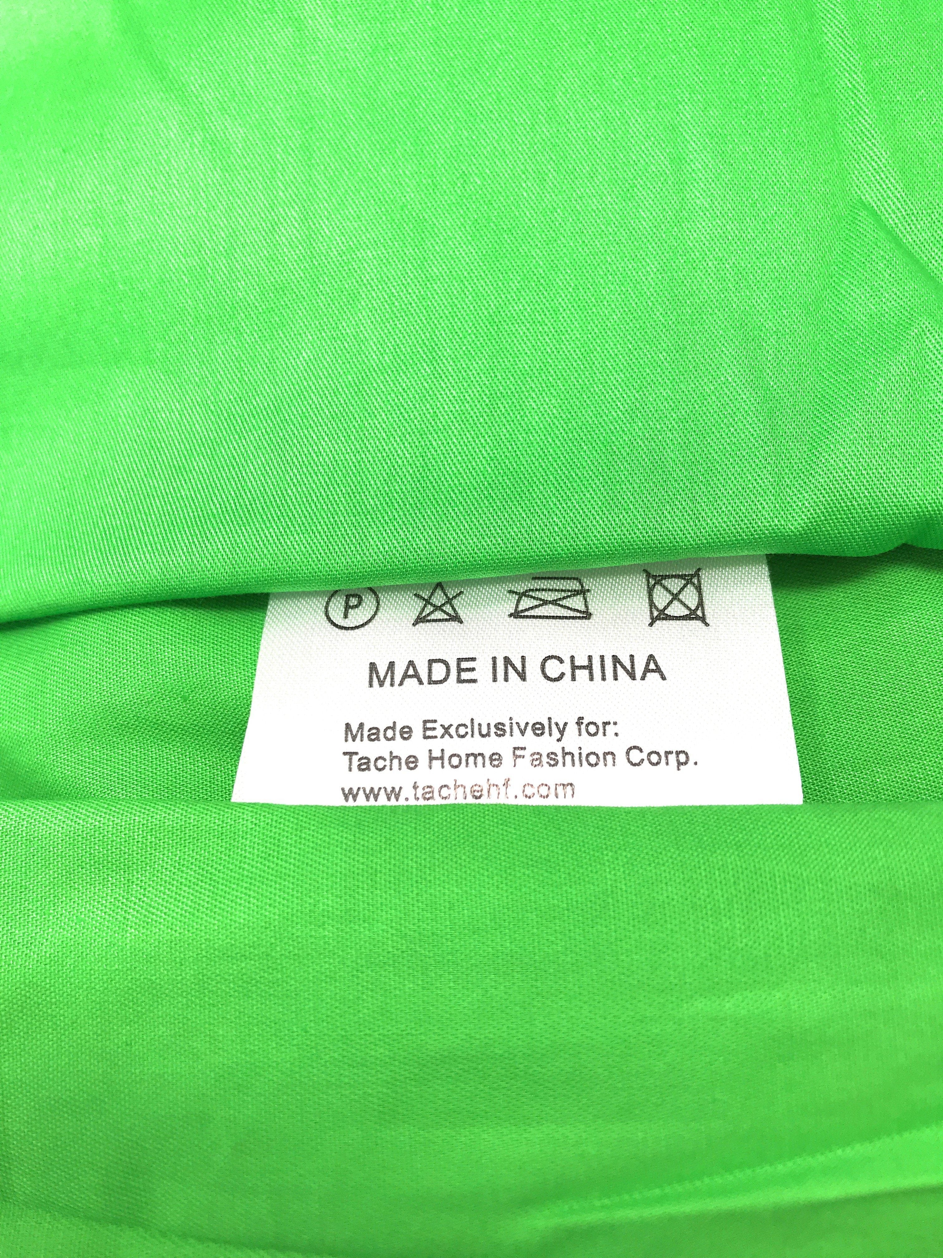 Tache 2-3 Piece 100% Cotton Lime Green Solid Duvet Cover Set (2-3PDUV-Green) - Tache Home Fashion