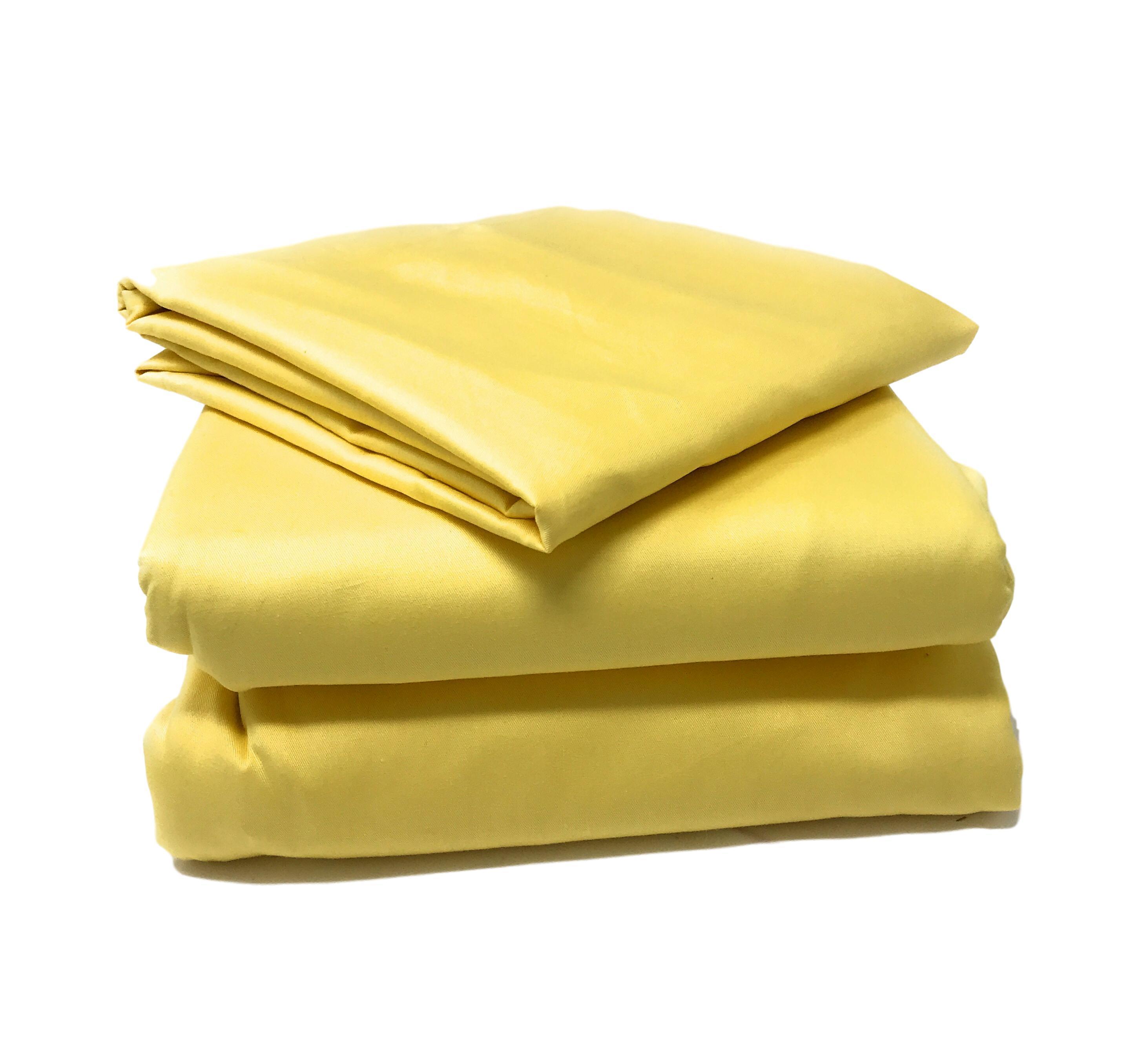 Tache 2-3 Piece 100% Cotton Solid Banana Yellow Duvet Cover Set (TA2-3PDUV-YB) - Tache Home Fashion